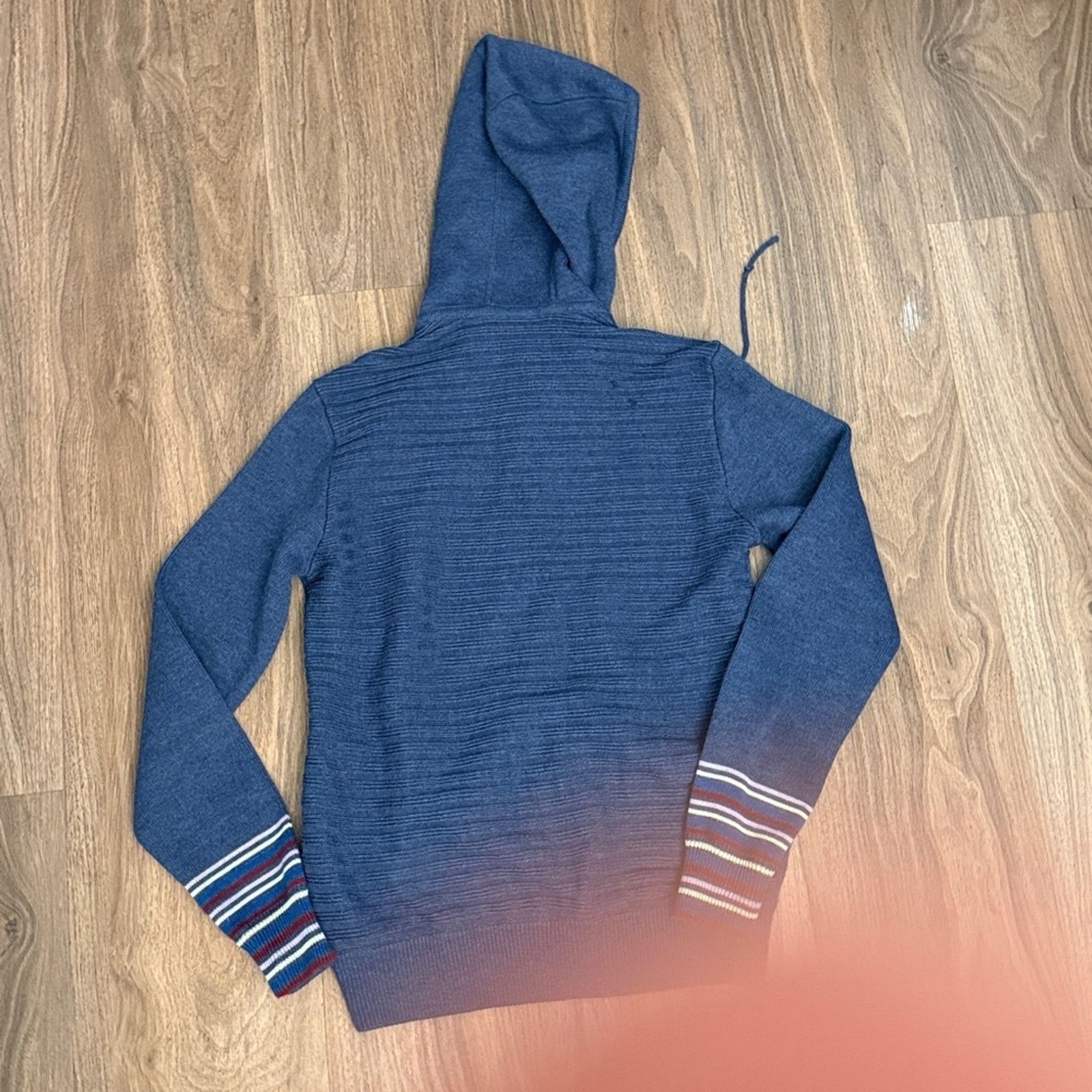 Versace Versace men’s blue zip front hooded wool blend swtr size lg Size US L / EU 52-54 / 3 - 11 Thumbnail
