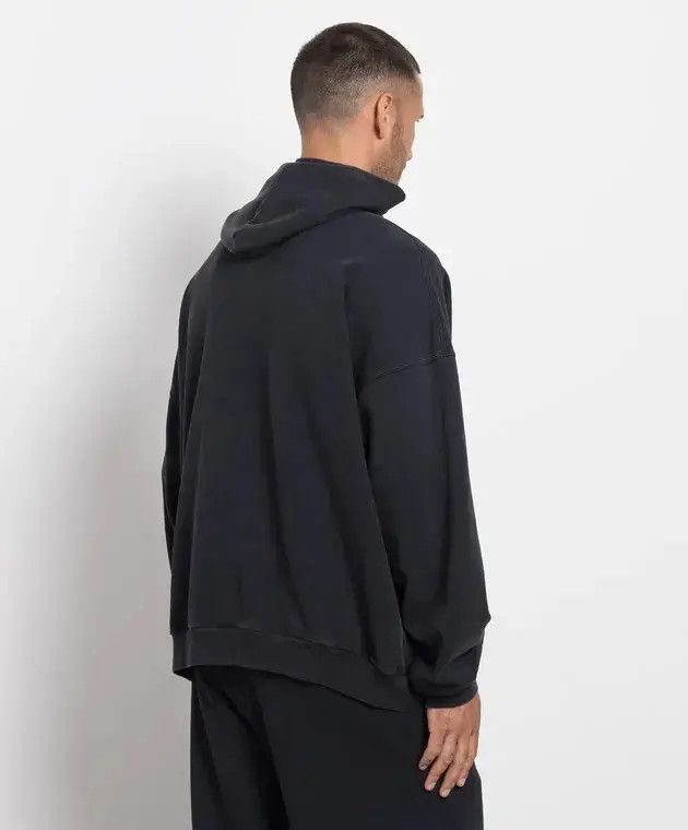 Balenciaga o1bcso1str1224 Outline Hoodie Oversized in Black Size US XL / EU 56 / 4 - 4 Thumbnail