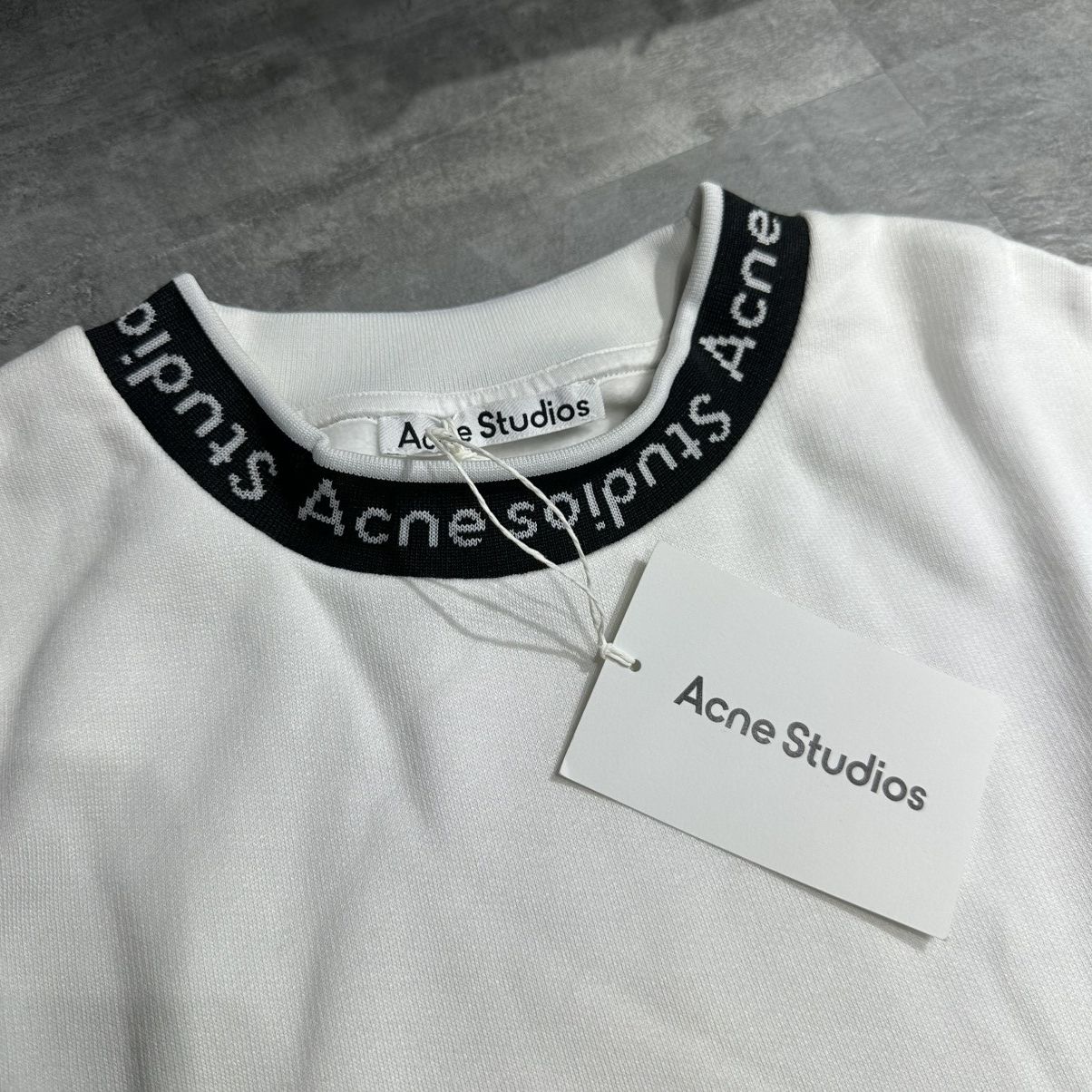 Acne Studios Acne Studios Fulton Logo Sweatshirt - White Size US S / EU 44-46 / 1 - 2 Thumbnail