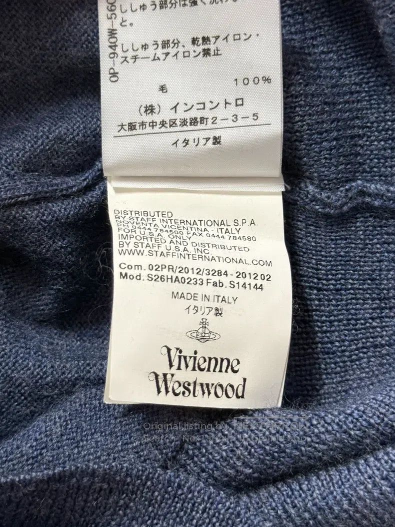 Vivienne Westwood Vivienne Westwood Blue Gray Knit Sweater Eight-Quarter Sle Size S / US 4 / IT 40 - 7 Thumbnail