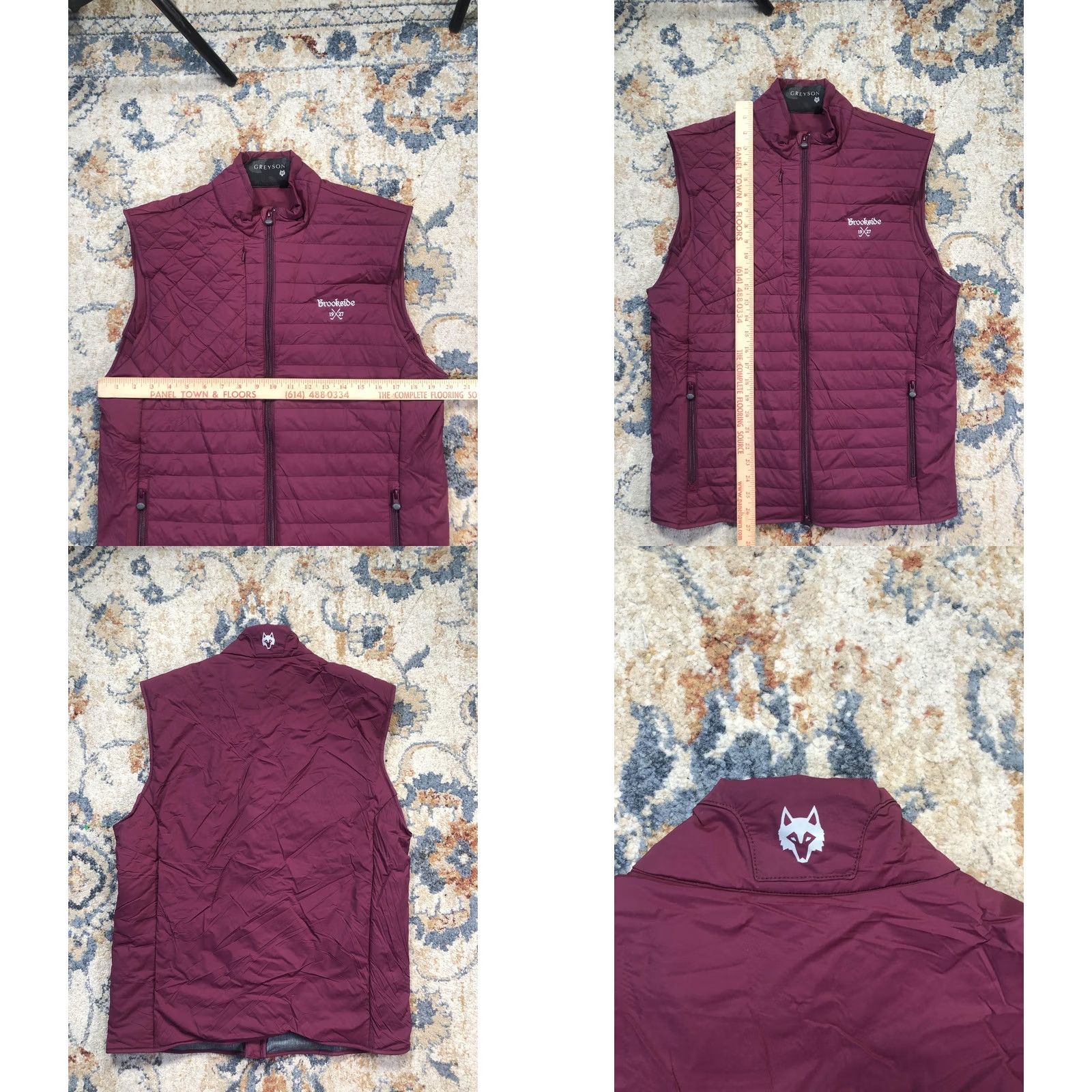 Vintage Greyson Vest Mens M Red Quilted Full Zip Insulated Golf Brookside Logo Size US M / EU 48-50 / 2 - 8 Thumbnail