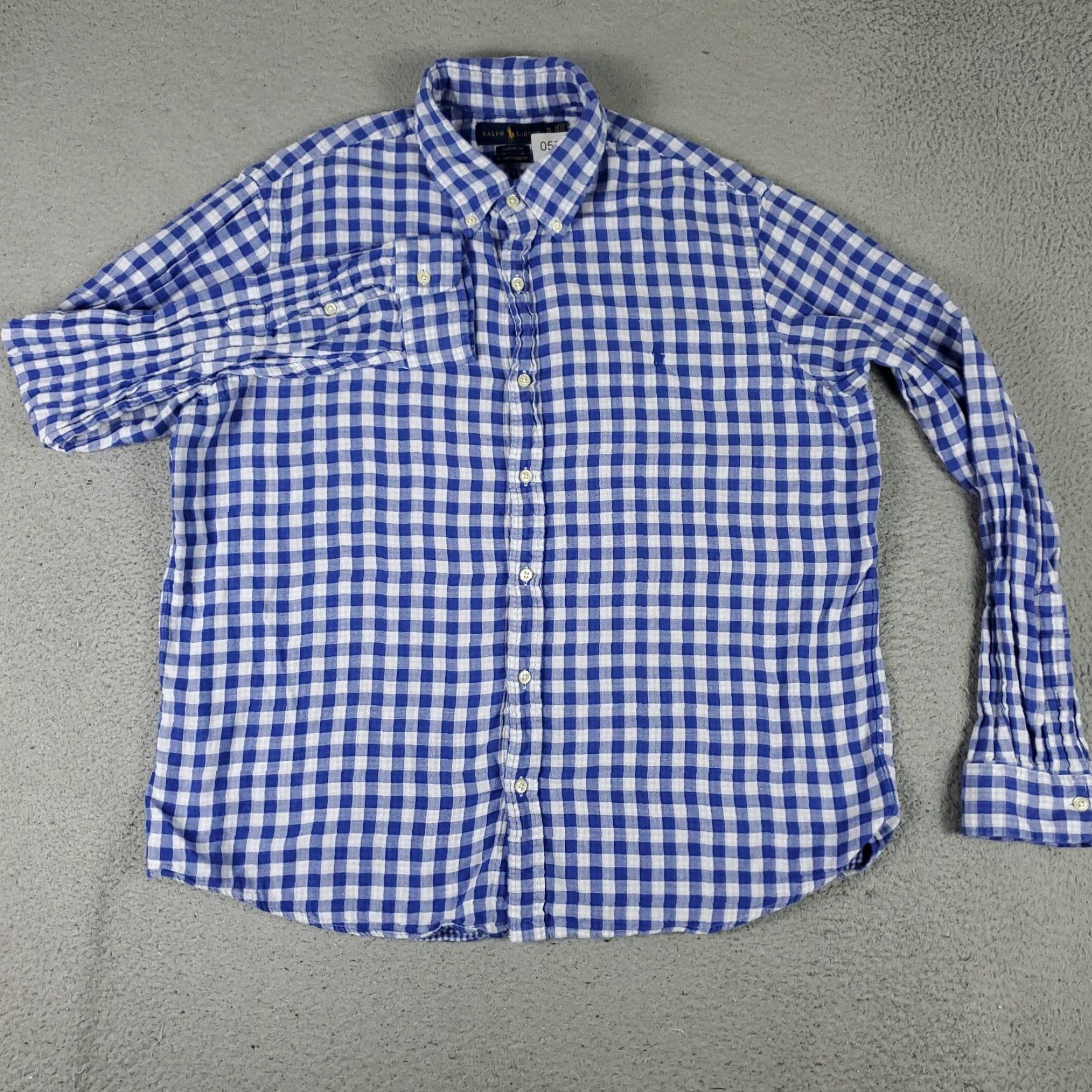 Ralph Lauren Ralph Lauren Shirt Mens XL Blue Check Button-Up Long Sleeve Regular Fit - Cotton Woven, Classic, Preppy, American Size US XL / EU 56 / 4 - 3 Thumbnail