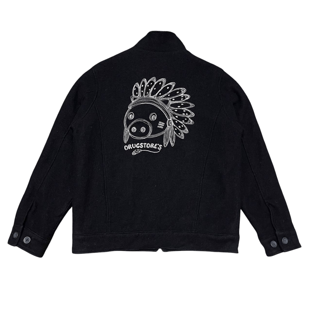 Japanese Brand Vintage Drug Store's Wool Zipper Jacket Size US M / EU 48-50 / 2 - 11 Thumbnail