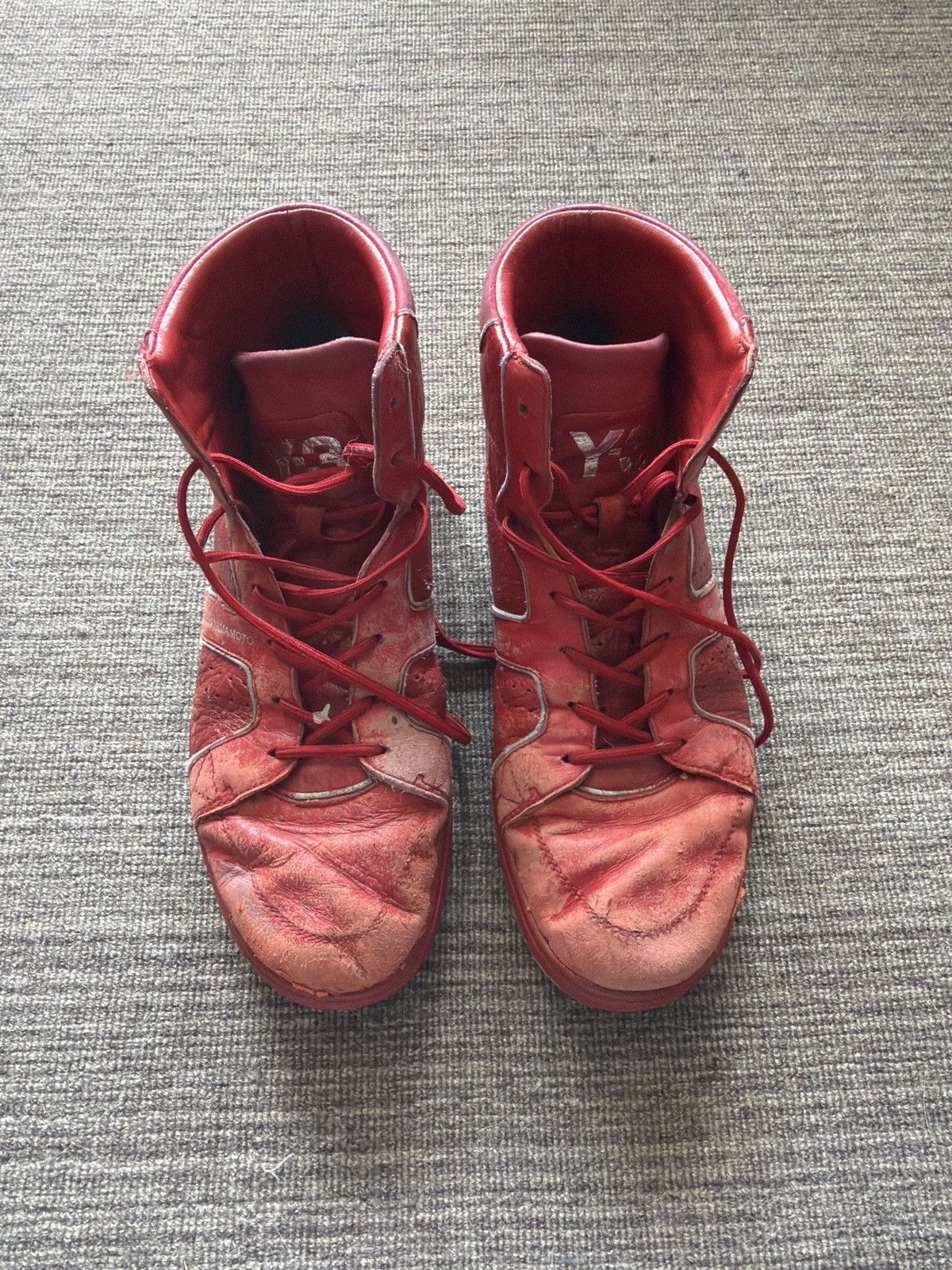 Y-3 Y-3 Rydge High Top All Red Size US 9 / EU 42 - 2 Thumbnail