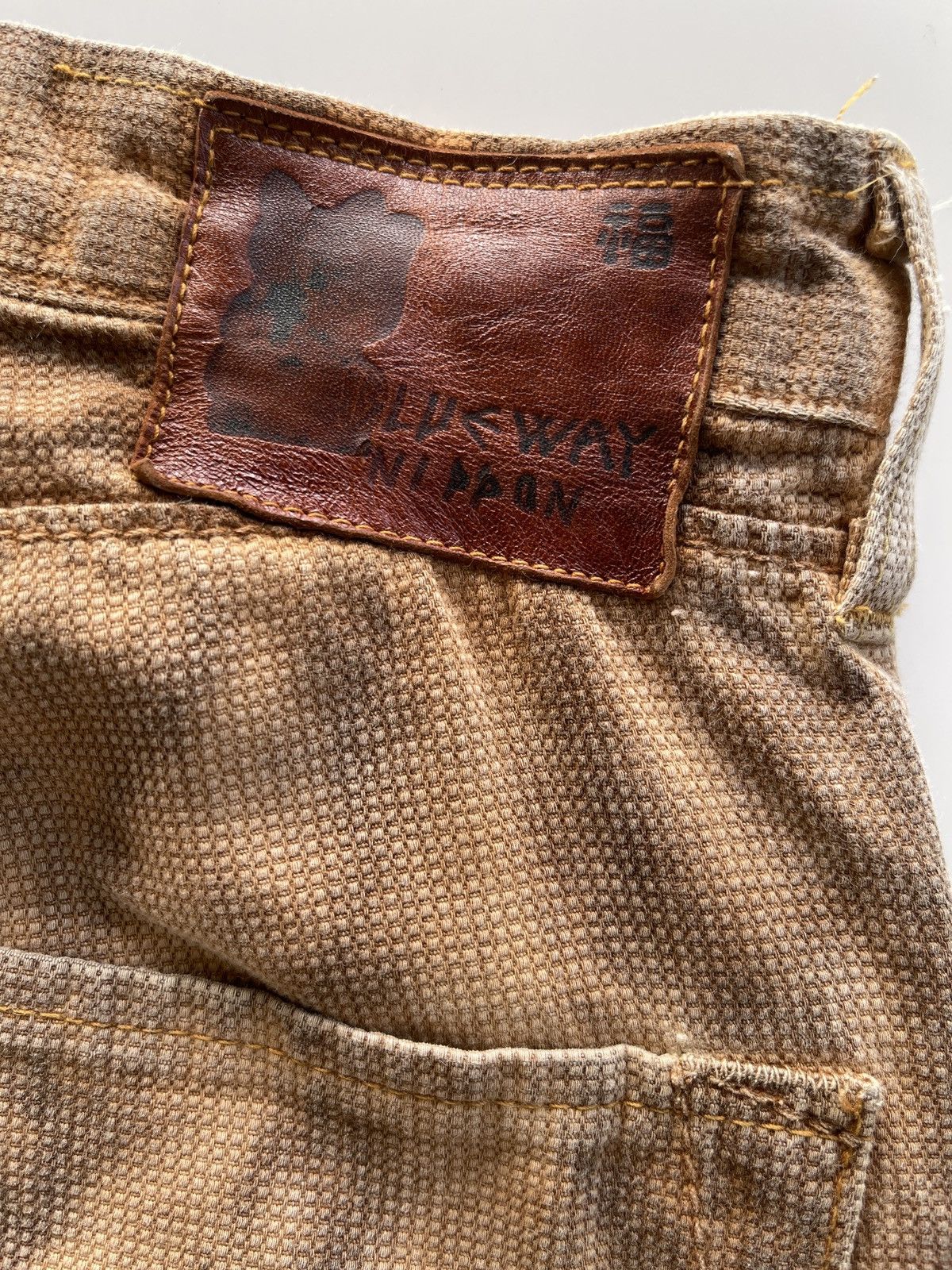 Japanese Brand Vintage Japanese Blueway Distressed Mudd Denim Size US 31 - 10 Thumbnail