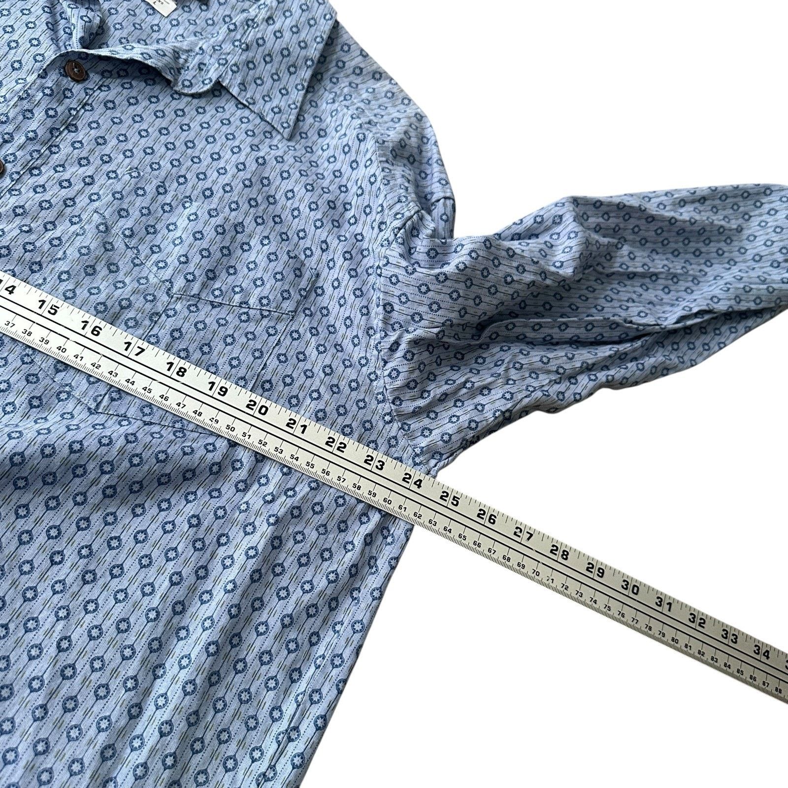 Patagonia VTG Patagonia Shemp Shirt Men’s L Blue Geometric Hemp Cotton Size US L / EU 52-54 / 3 - 9 Thumbnail