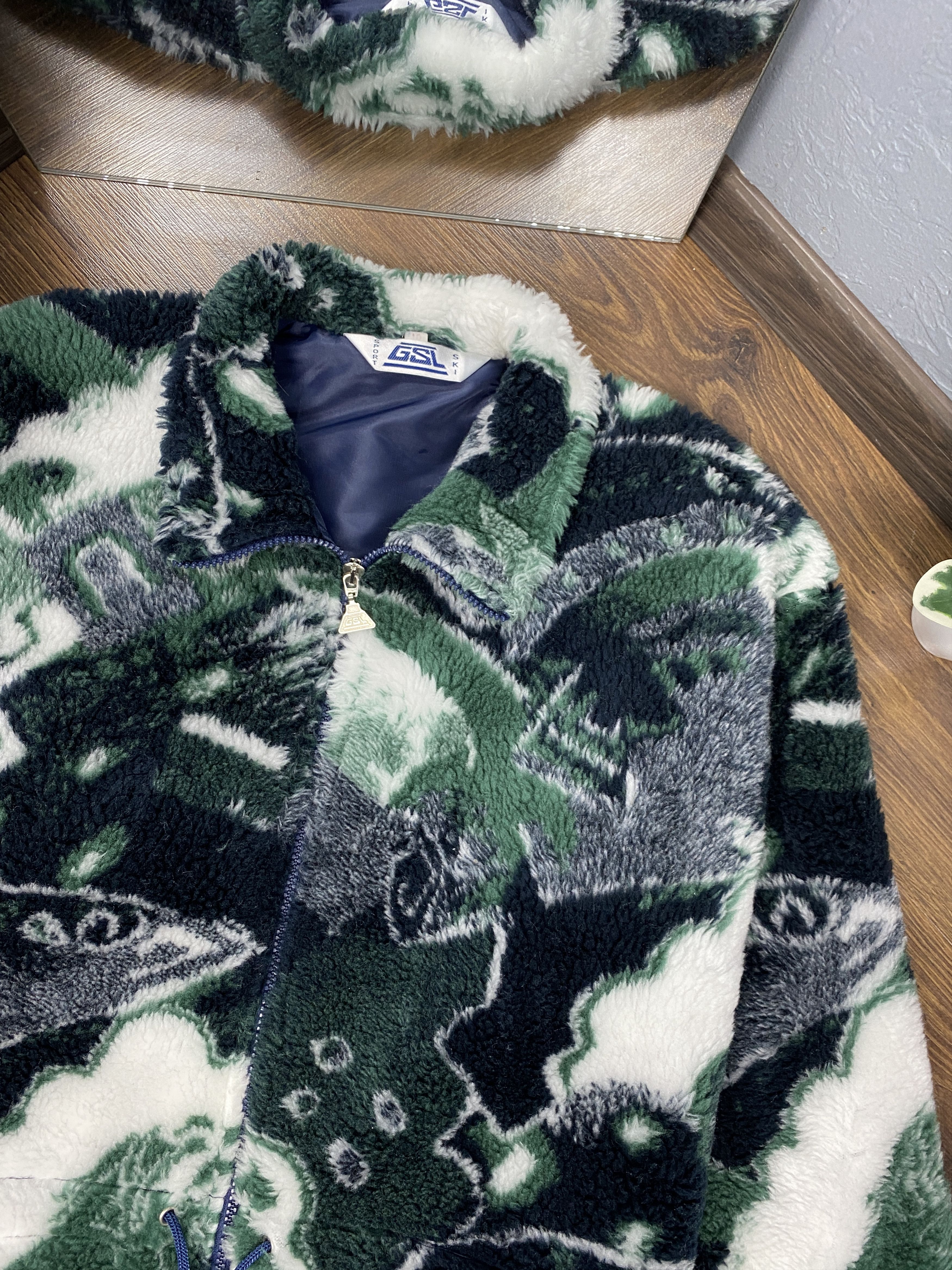 Vintage Abstract print vintage fleece jacket animal Size US L / EU 52-54 / 3 - 2 Thumbnail