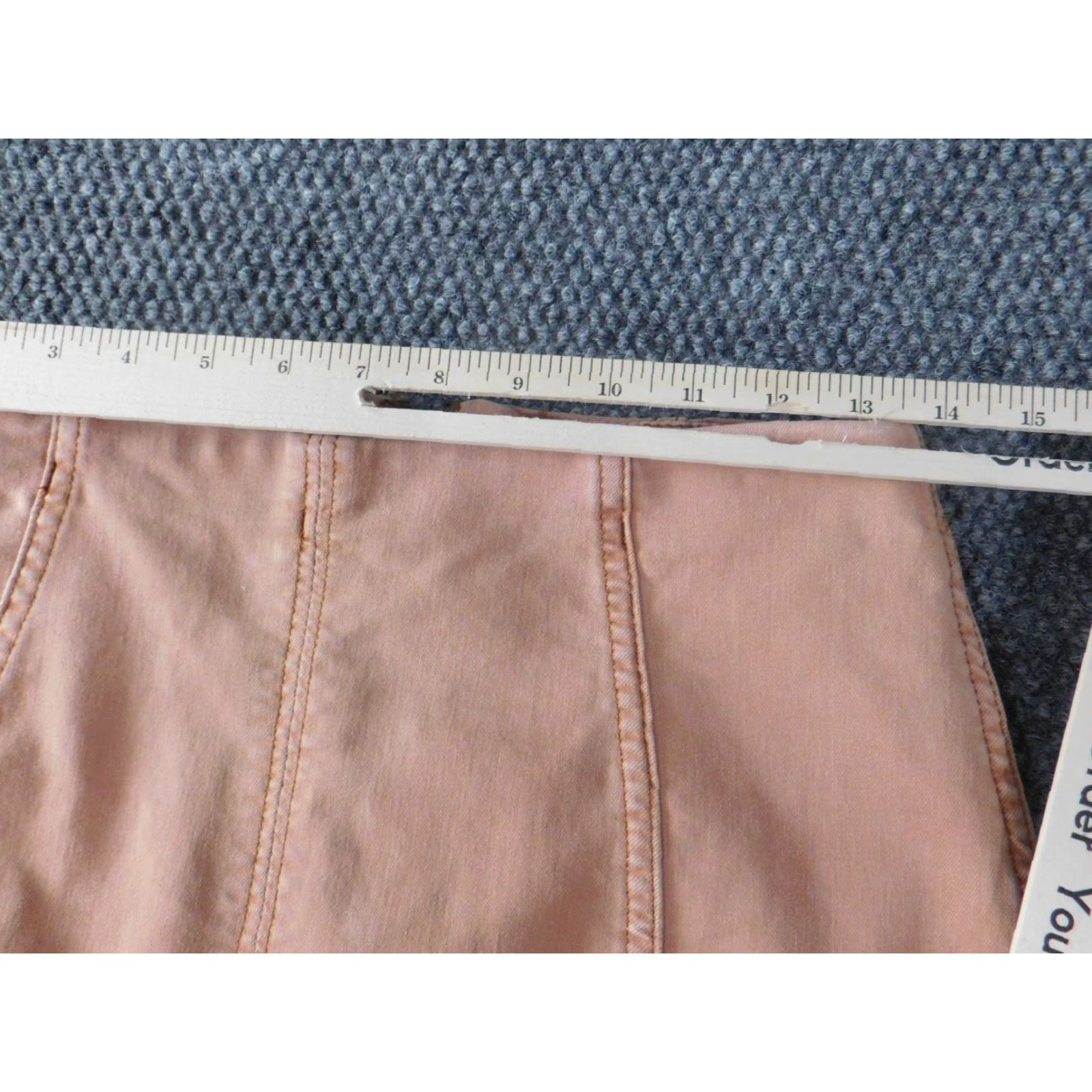 Free People Free People Skirt Womens Short A-Line Denim Pink 10 Zip Lined Casual Mid Rise Regular American Vintage No Size 32" / US 10 / IT 46 - 4 Thumbnail