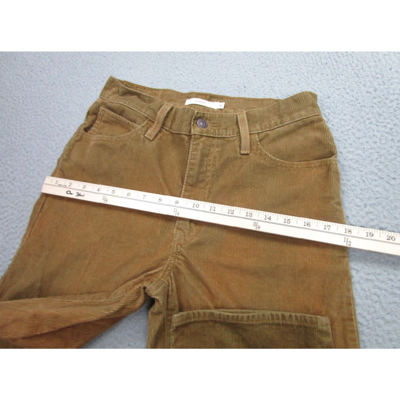 Levi's Levi's 94 Baggy Pants Women 26 Brown Corduroy High Rise Straight Leg Waterless 90s Casual Size 26" / US 2 / IT 38 - 7 Thumbnail