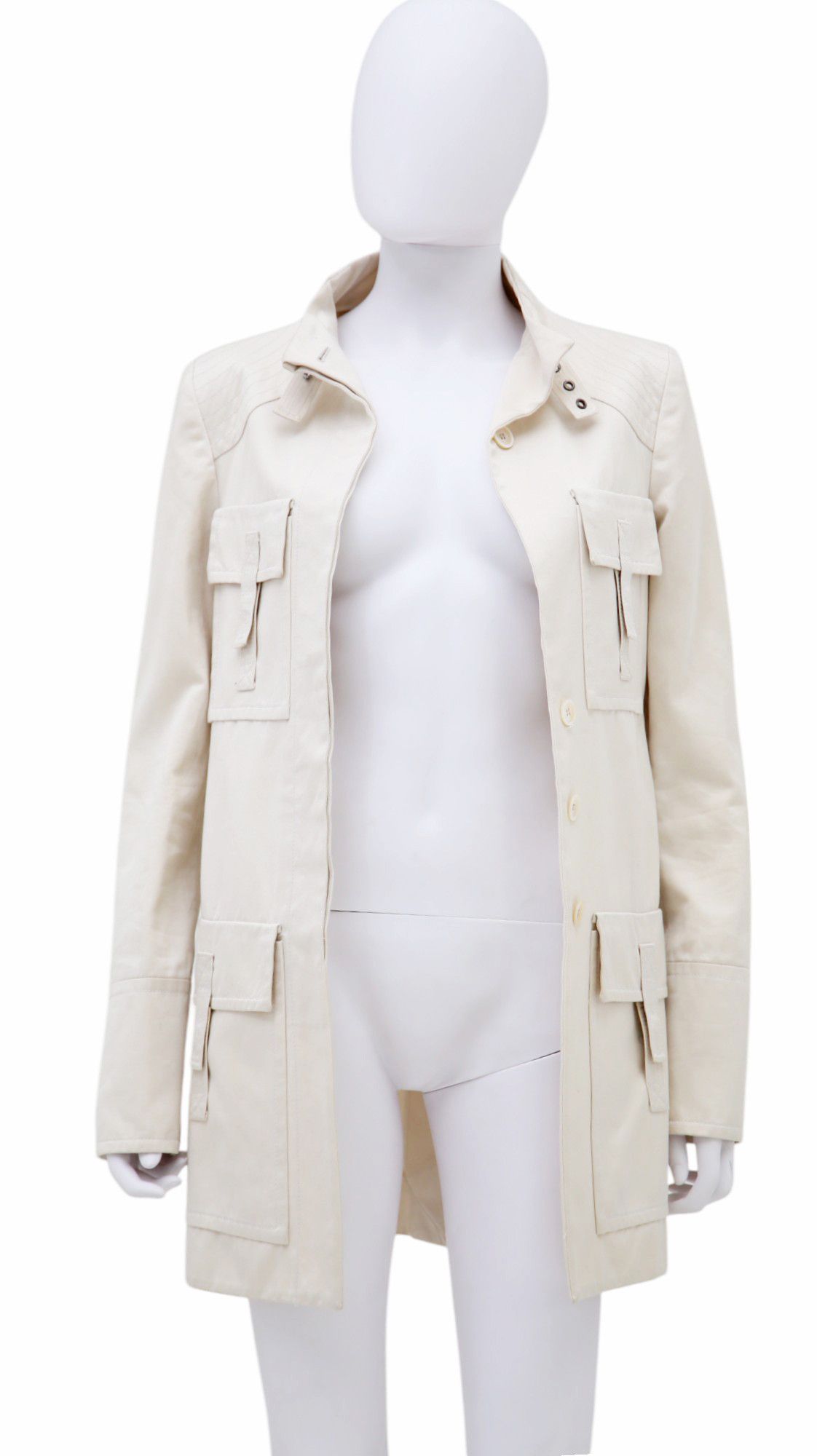 Gucci SS03 Multipocket White Coat Size S / US 4 / IT 40 - 6 Thumbnail