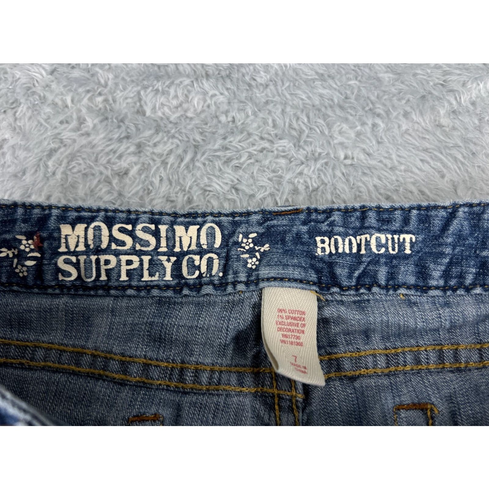 Mossimo Mossimo Jeans Women 7 Blue Denim Bootcut Low Rise Cotton Blend 27x31 Jeans Women Size 28" / US 6 / IT 42 - 6 Thumbnail
