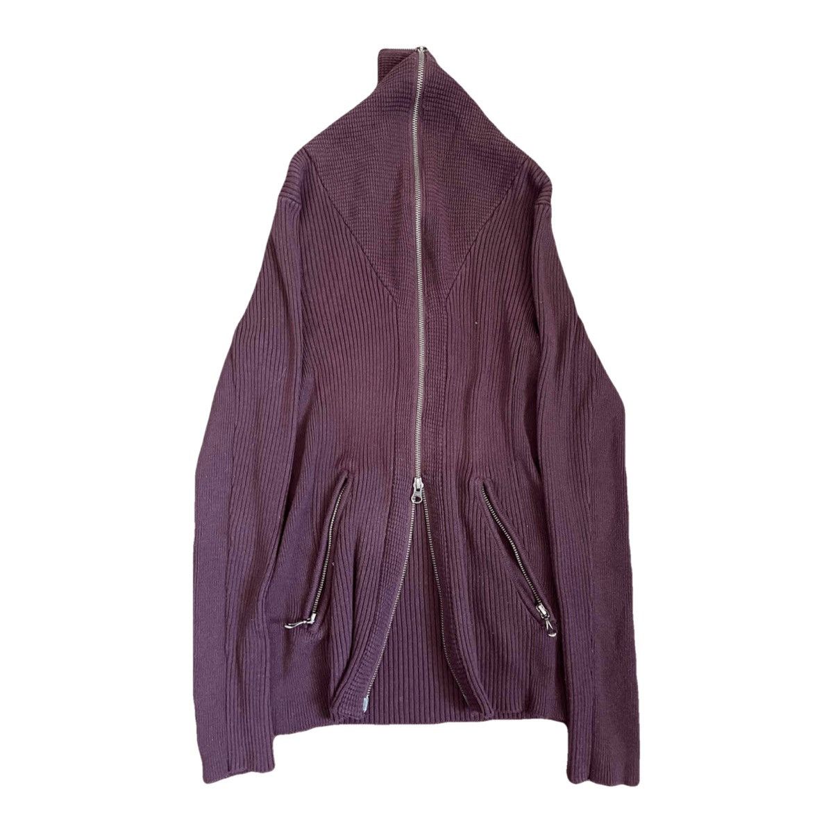 If Six Was Nine 2000s Japanese archive zip up knit streched sweater Size US S / EU 44-46 / 1 - 4 Thumbnail