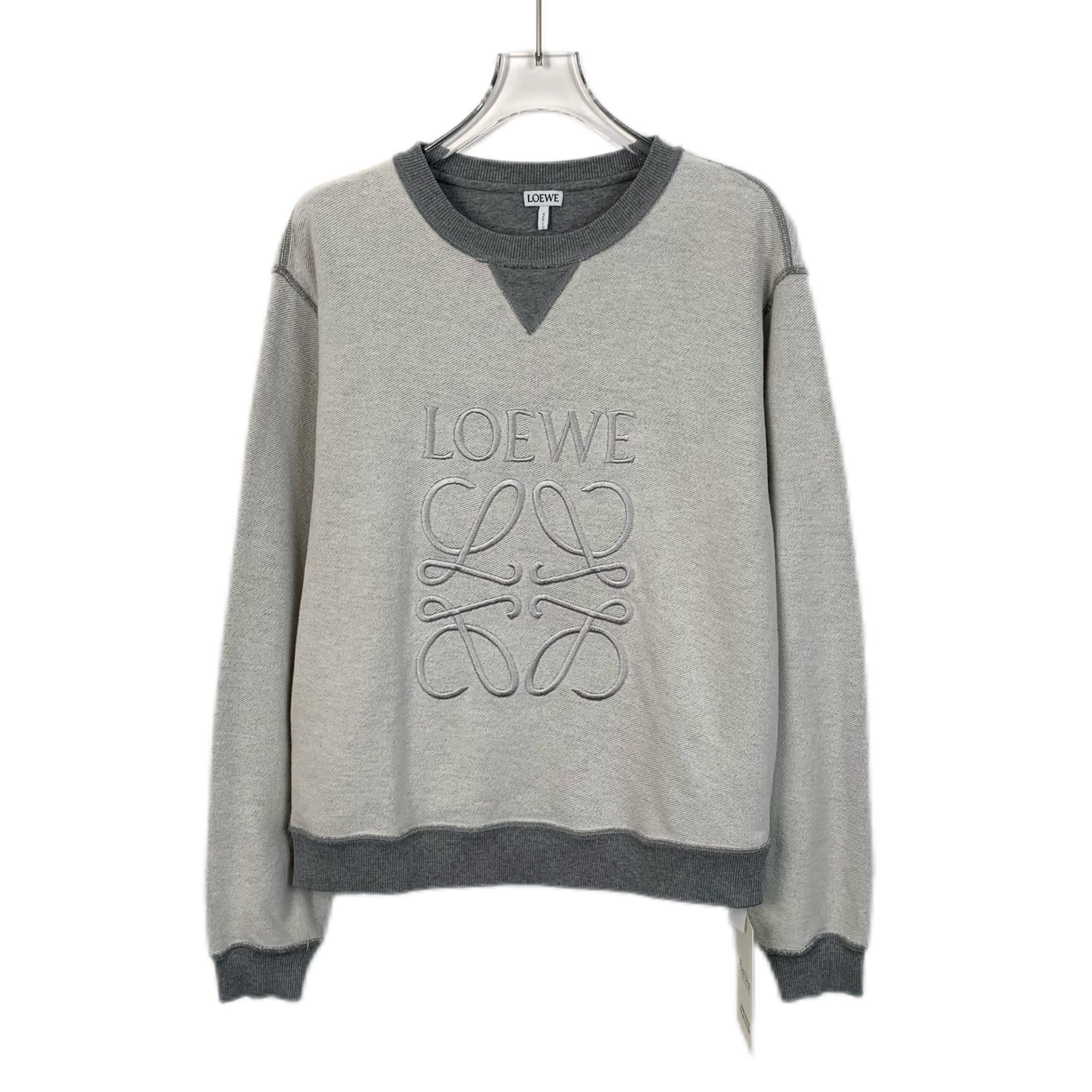 Loewe Loewe Gray Embroidered Logo Crewneck Sweatshirt S Size S / US 4 / IT 40 - 1 Thumbnail