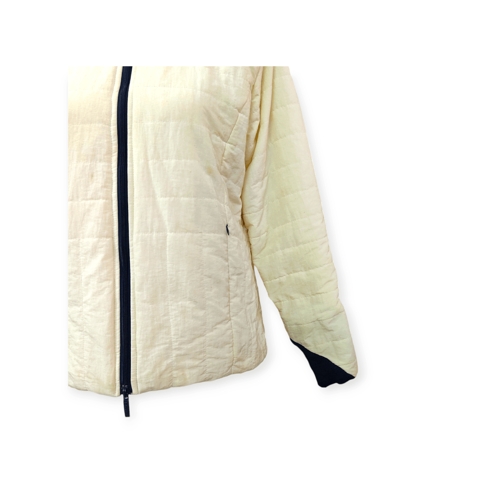 Burberry Vintage Burberry Light Cream Yellow Zipper Puffer Jacket Size M / US 6-8 / IT 42-44 - 4 Thumbnail