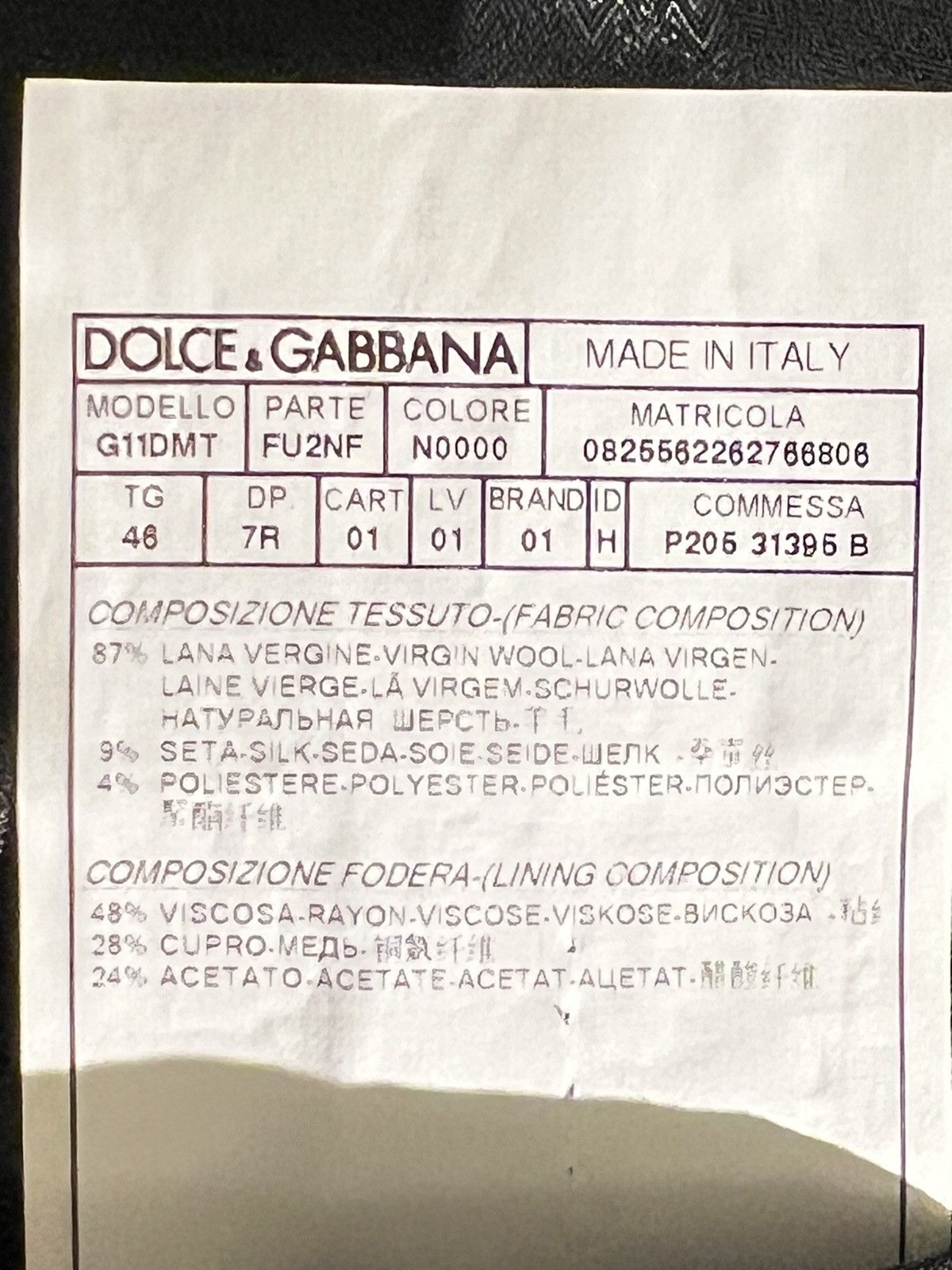 Dolce & Gabbana Dolce & Gabbana Men's "Martini" Black Wool Tuxedo Suit Size 36R - 3 Thumbnail