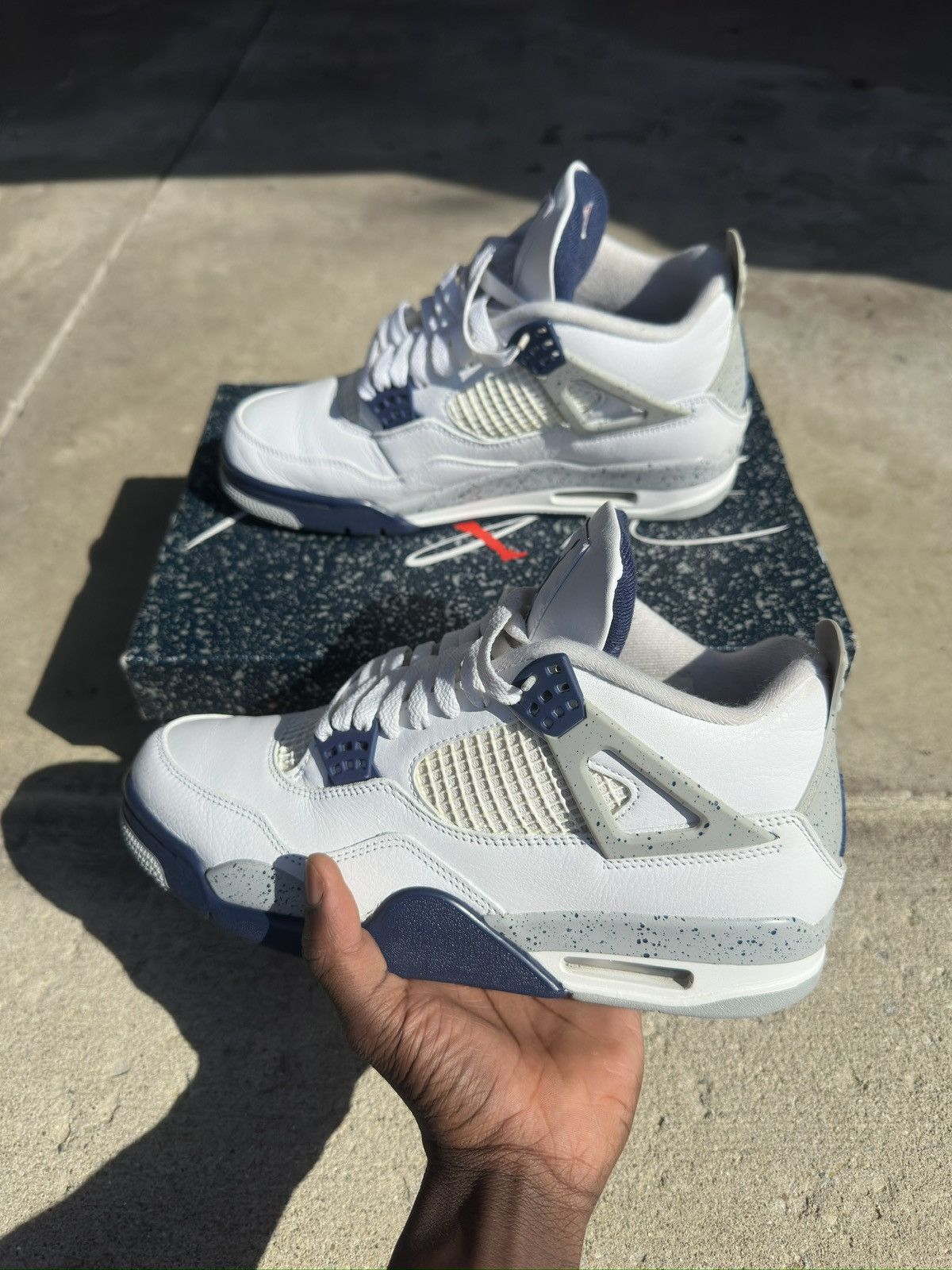 Jordan Brand Jordan 4 Retro Midnight Navy Size US 9.5 / EU 42-43 - 3 Thumbnail