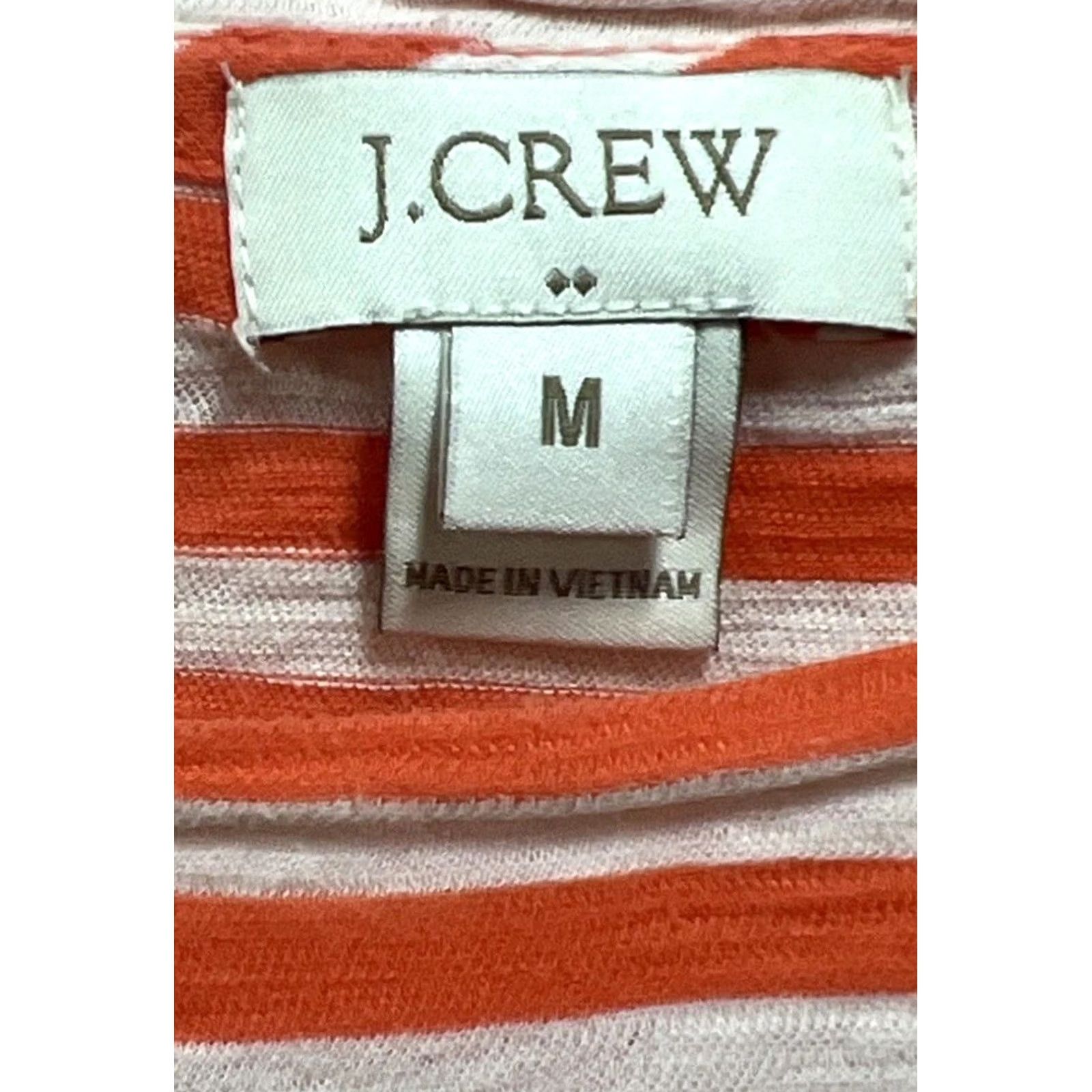 J.Crew J.Crew Women’s Nautical Tee Stripe White Orange Long Sleeve Scoop Neck M Shirt Top Size M / US 6-8 / IT 42-44 - 7 Thumbnail