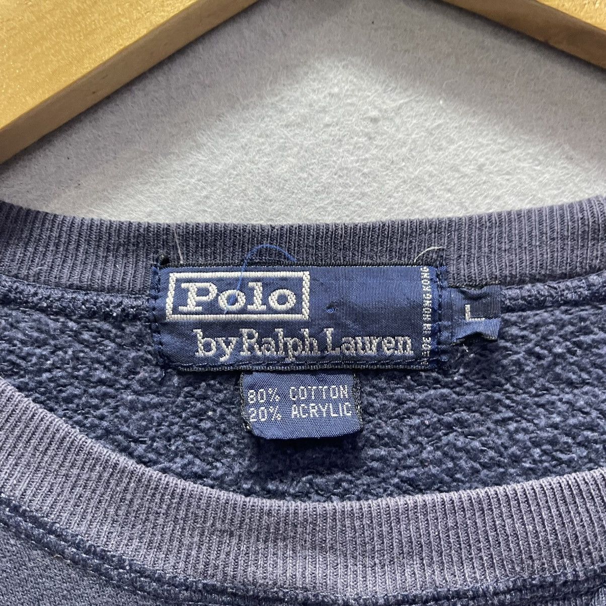 Polo Ralph Lauren Vintage Polo by Ralph Lauren Navy Crewneck Sweatshirt Size US XL / EU 56 / 4 - 7 Thumbnail