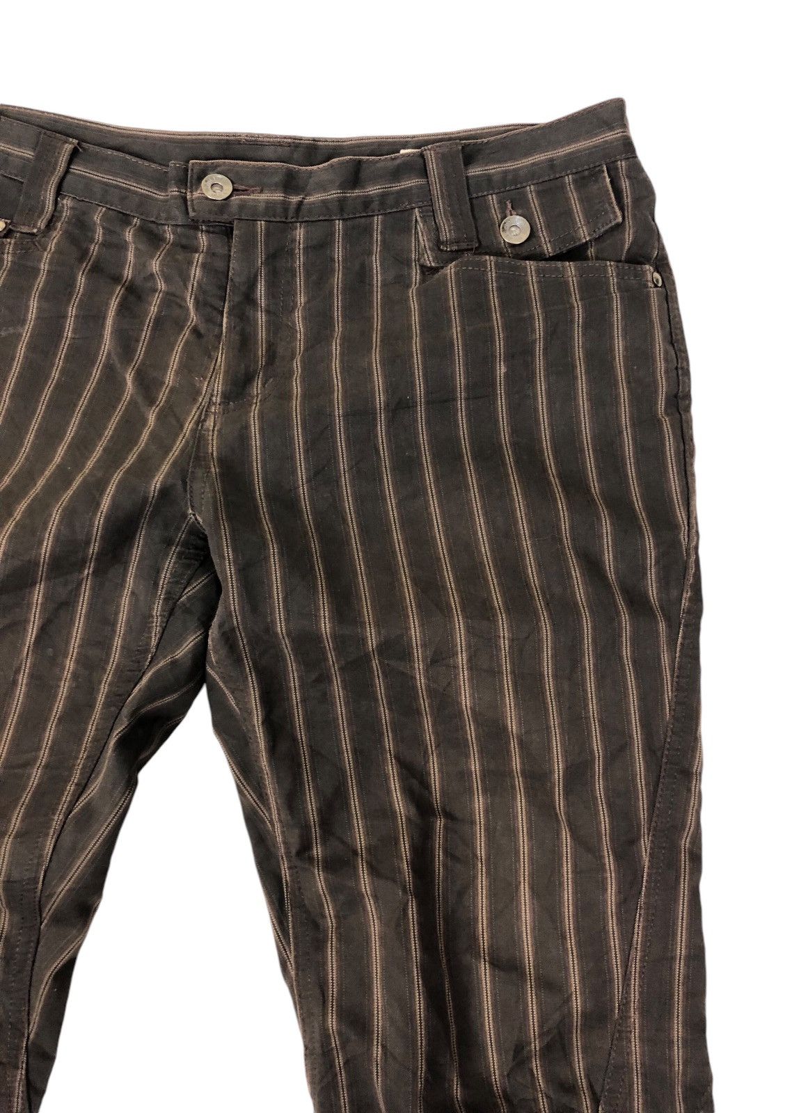 Japanese Brand × semanticdesign Sun Faded Semantic Design Low Rise Stripe Pants Size US 35 - 6 Thumbnail