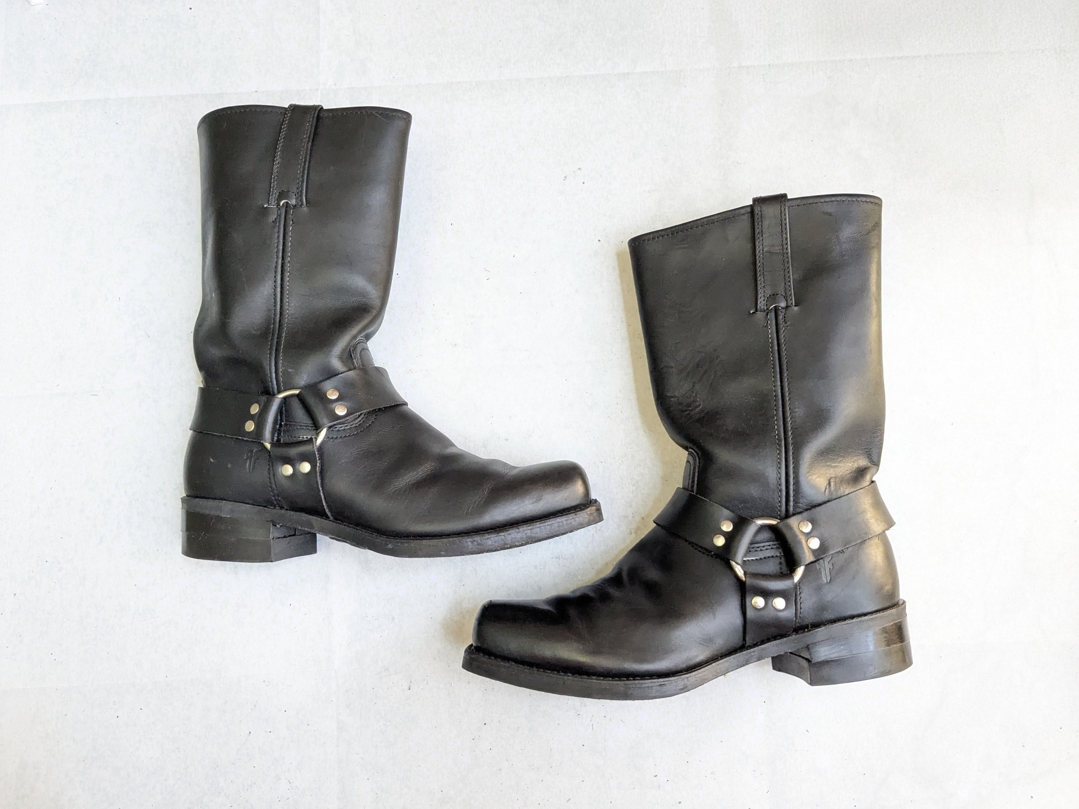 Frye Frye Harness Boots Black Leather 11 M Leather Buckle Size US 11 / EU 44 - 1 Thumbnail