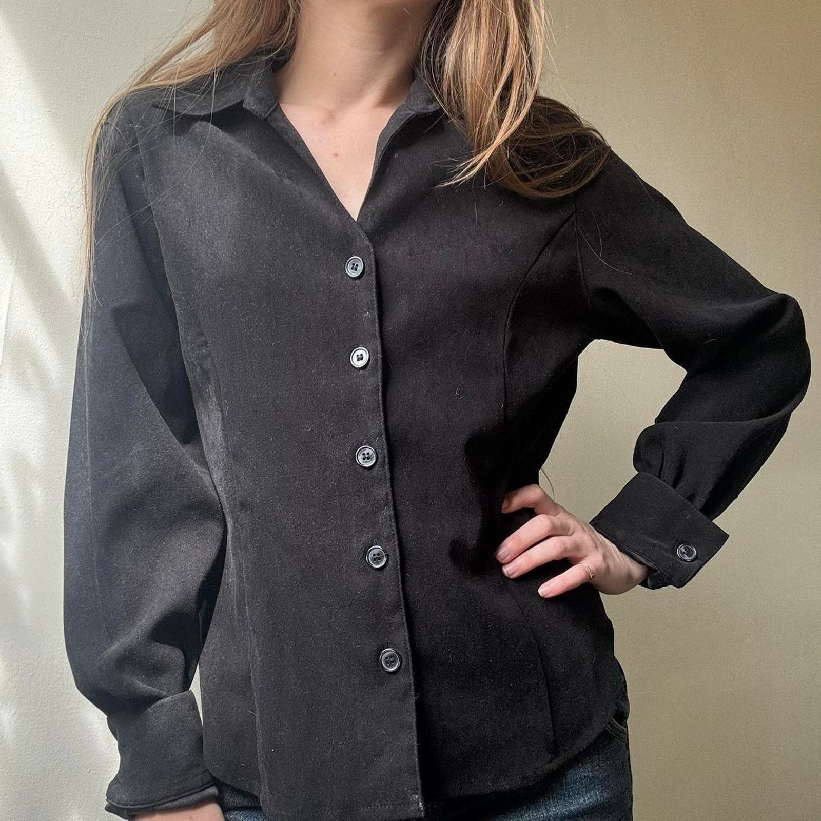 Harve Benard Vintage Harve Bénard Black Tailored Button Up Petite Medium Size M / US 6-8 / IT 42-44 - 1 Thumbnail