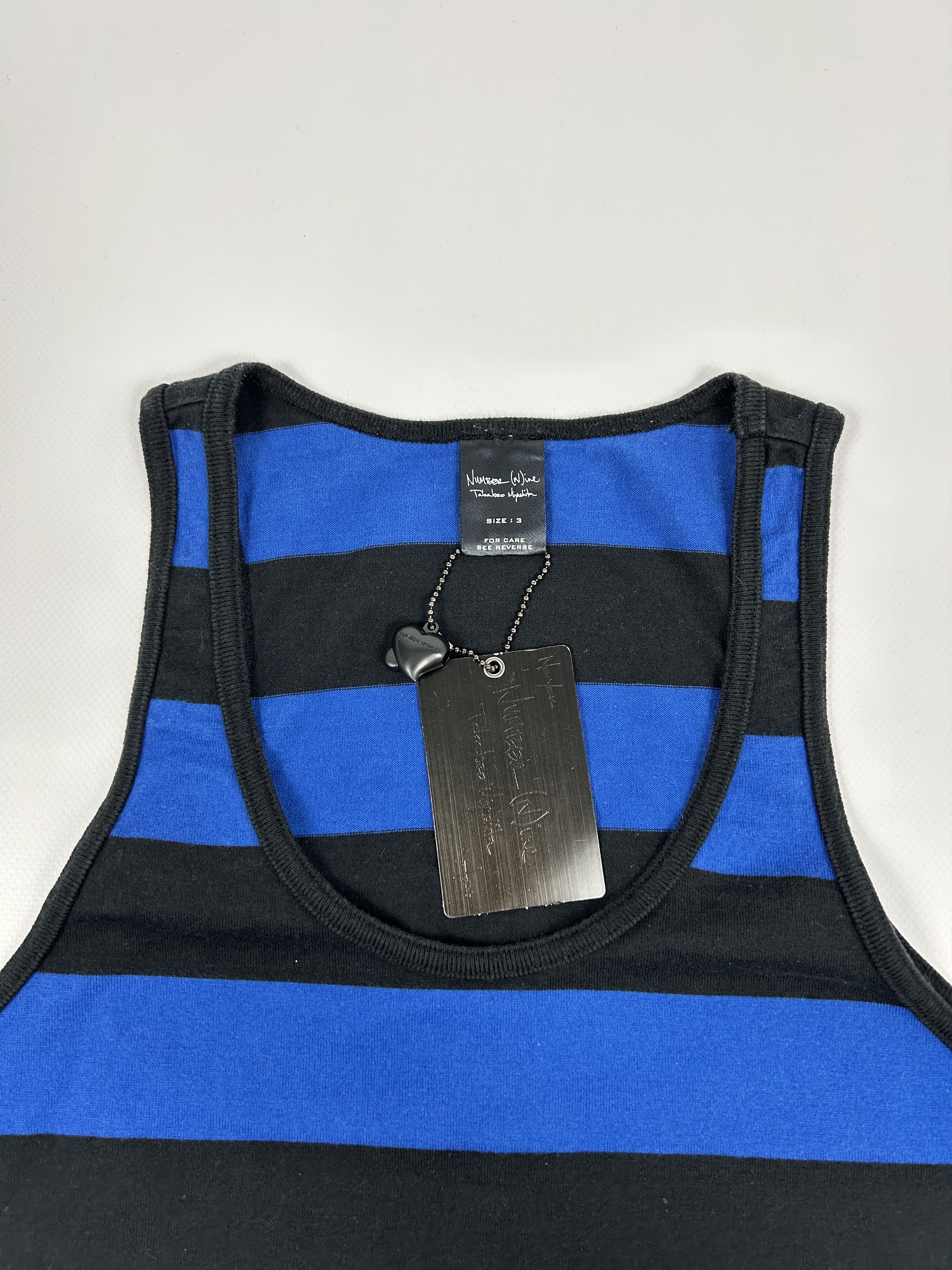 Number (N)ine N(N) SS2003 touch me i'm sick striped tank top Size US L / EU 52-54 / 3 - 6 Thumbnail