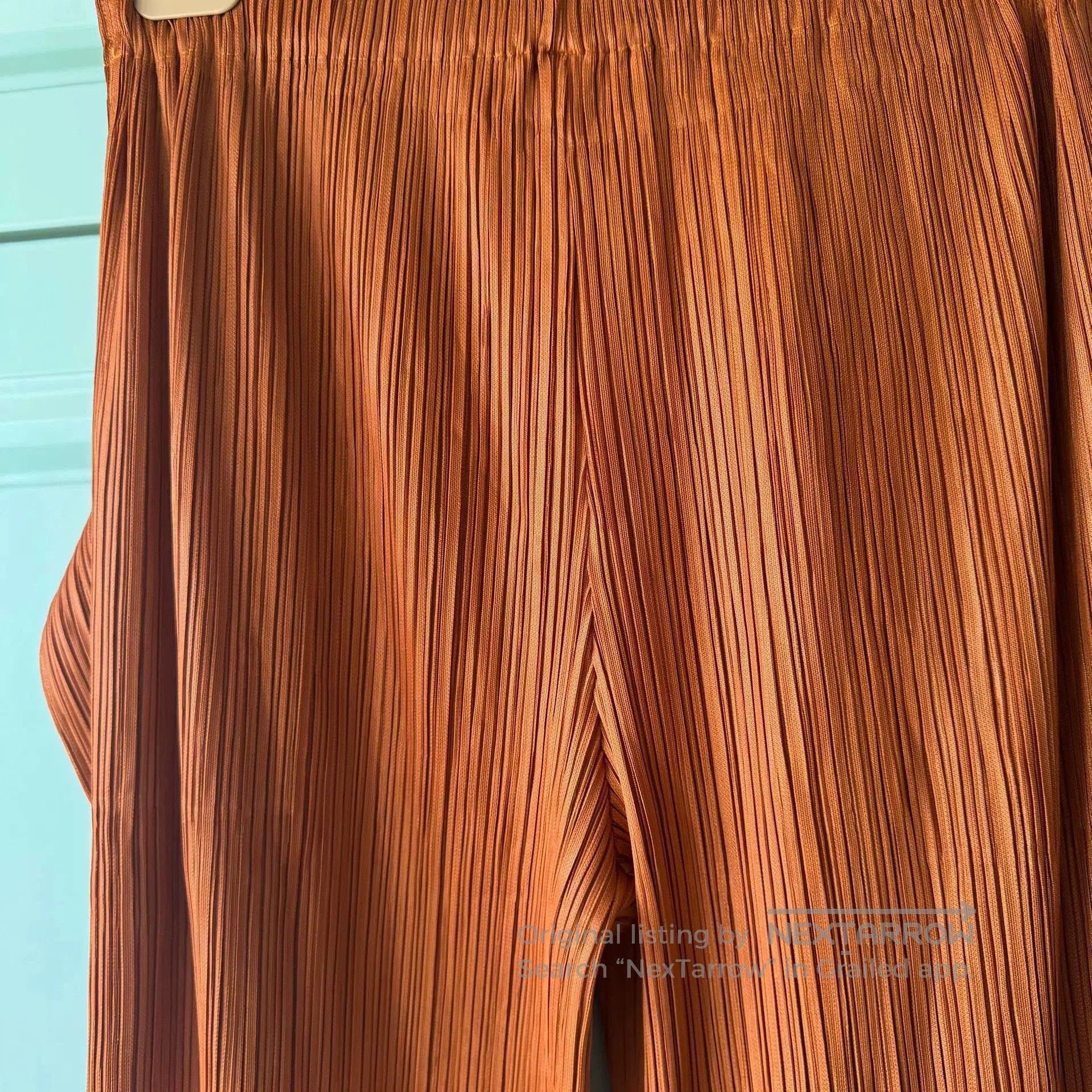 Issey Miyake PLEATS PLEASE Orange Pleated Pants. Size 29" - 8 Thumbnail