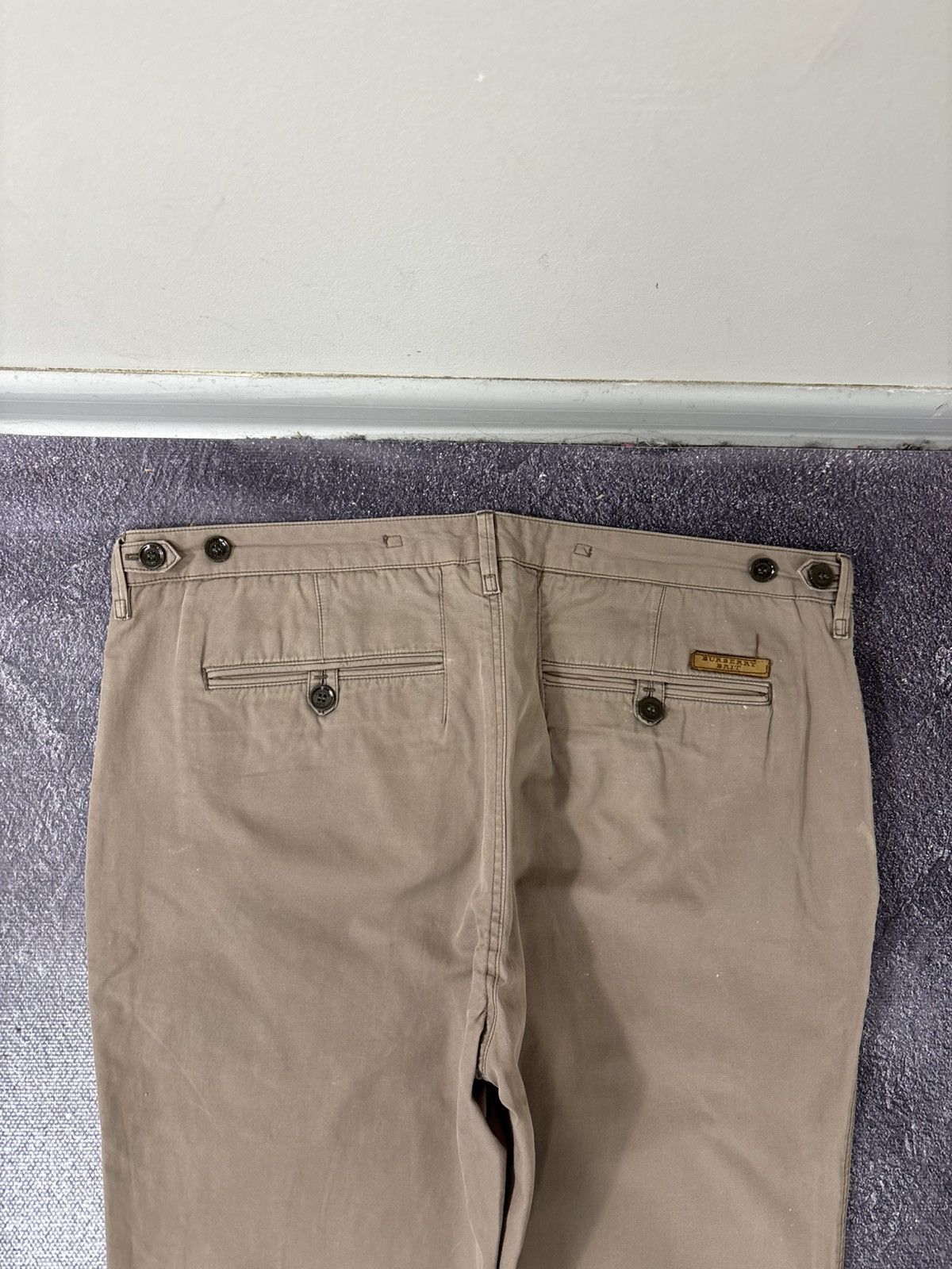Burberry Burberry Brit Women’s Beige Straight Fit Luxury Chino Pants Size 34" / US 12 / IT 48 - 18 Thumbnail