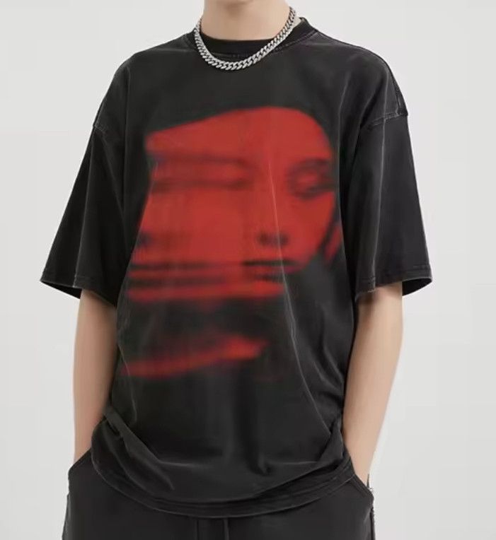 Vintage Masterpiece Art Red Face Tee Vintage Style oversized Size US L / EU 52-54 / 3 - 1 Thumbnail
