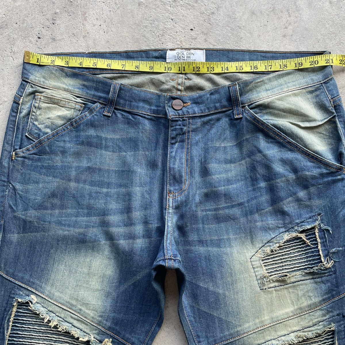Beauty Beast × Jean W42💥 Vintage Golden Denim USA Double Knee Rusty Jeans Pants Size US 42 / EU 58 - 5 Thumbnail