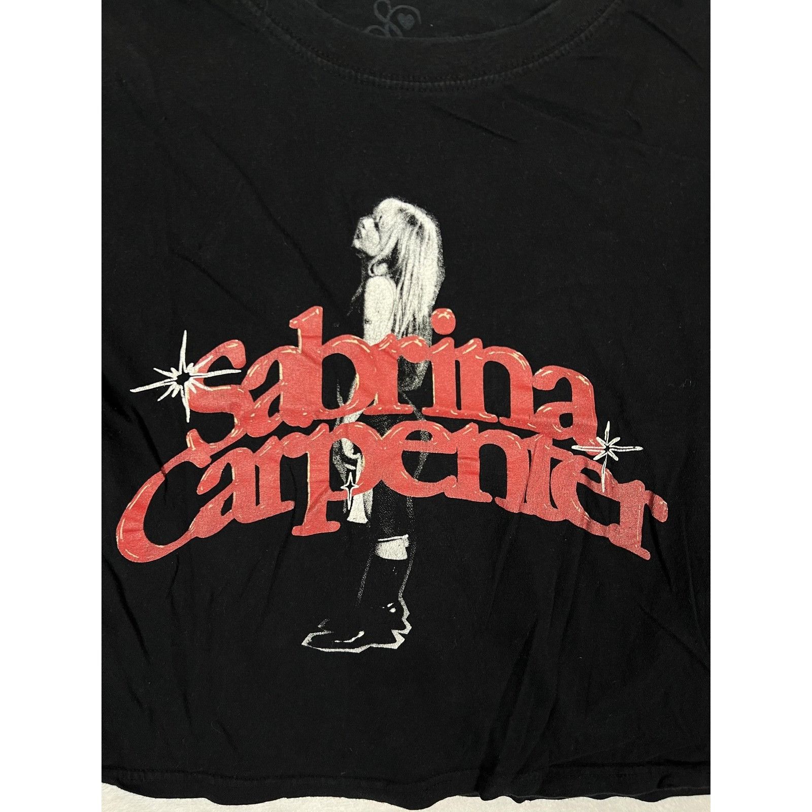 Other Sabrina Carpenter Shirt Womens Extra Small Black Cropped Tou Size XS / US 0-2 / IT 36-38 - 2 Thumbnail