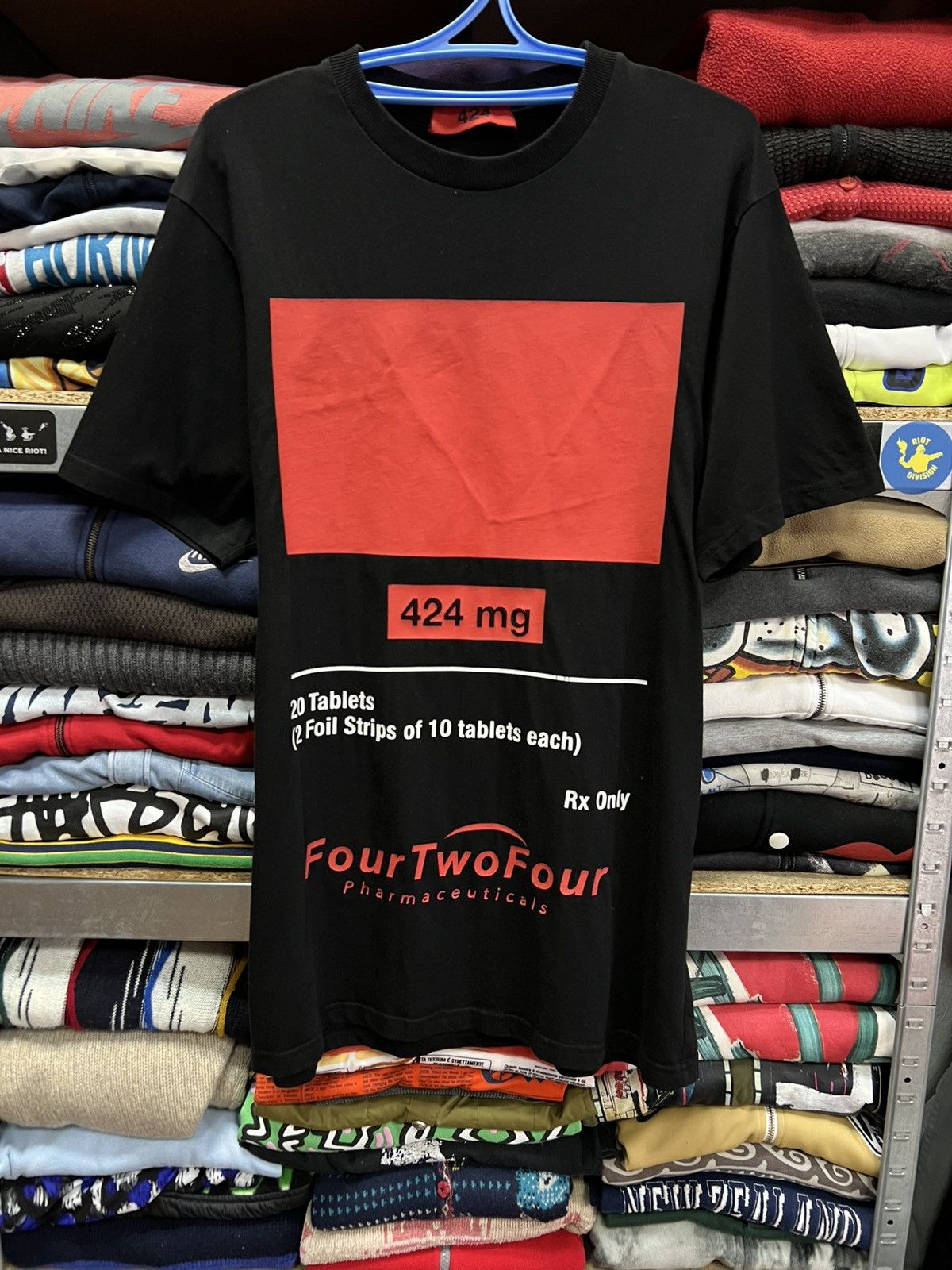 424 Pharmaceuticals Pill Pack Tee Black