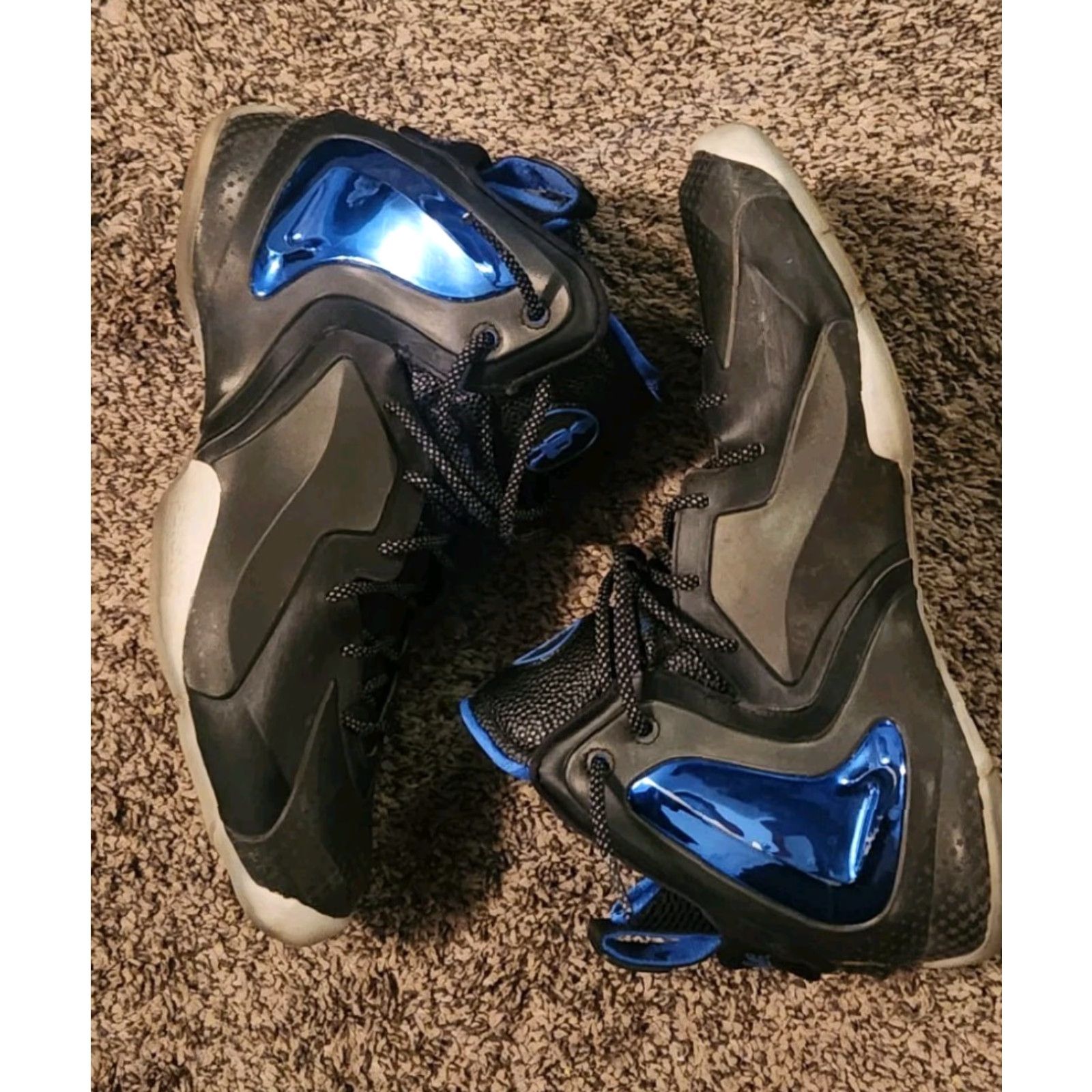 Nike Nike Lil Penny Posite Shooting Stars 652121-002 Sneaker Men 10.5 Black Foamposite 2014 High Top Nike Star Shoes Size US 9 / EU 42 - 2 Thumbnail