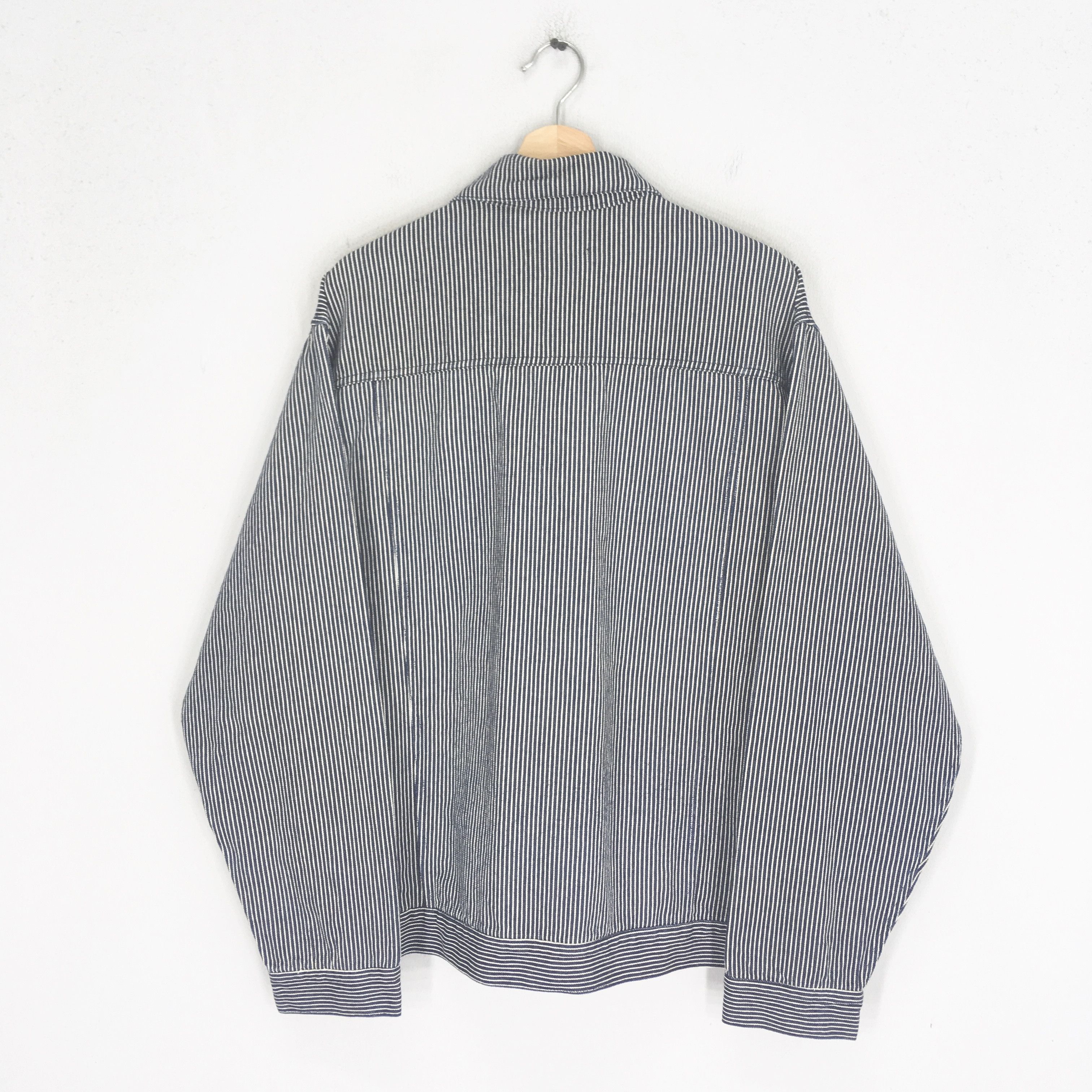 Vintage Vintage 90s American Denim Jacket Workwear Hickory Stripes Size US XL / EU 56 / 4 - 2 Thumbnail