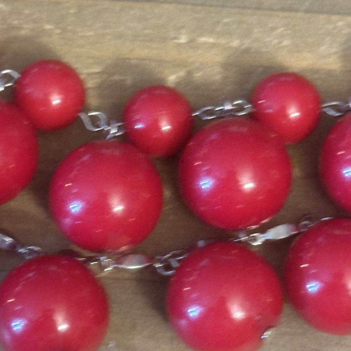 Other Cherry red layered statement bead necklace Size ONE SIZE - 3 Thumbnail