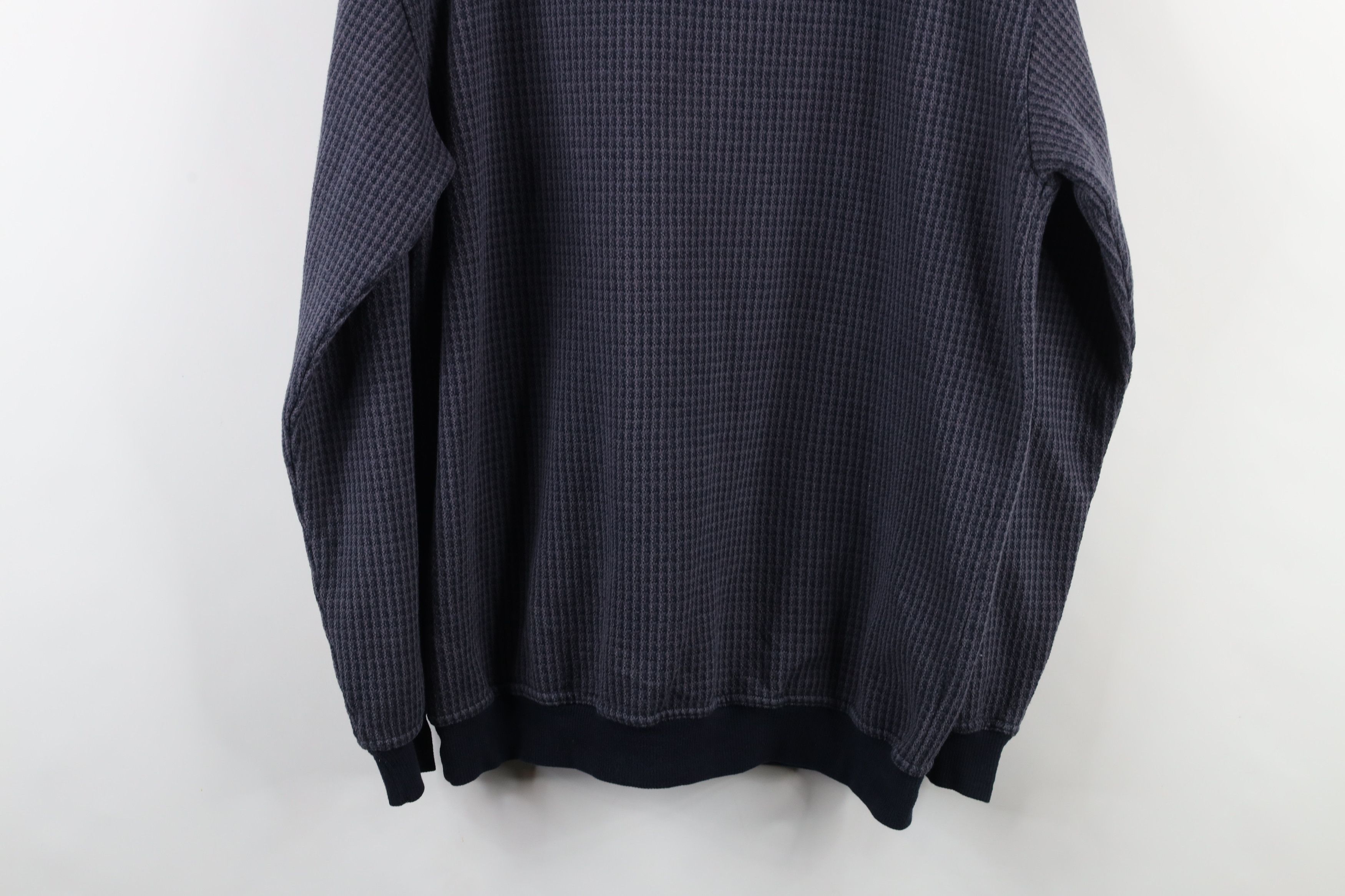 Vintage Vintage 90s Streetwear Thermal Knit Crewneck Sweatshirt Size ONE SIZE - 12 Thumbnail