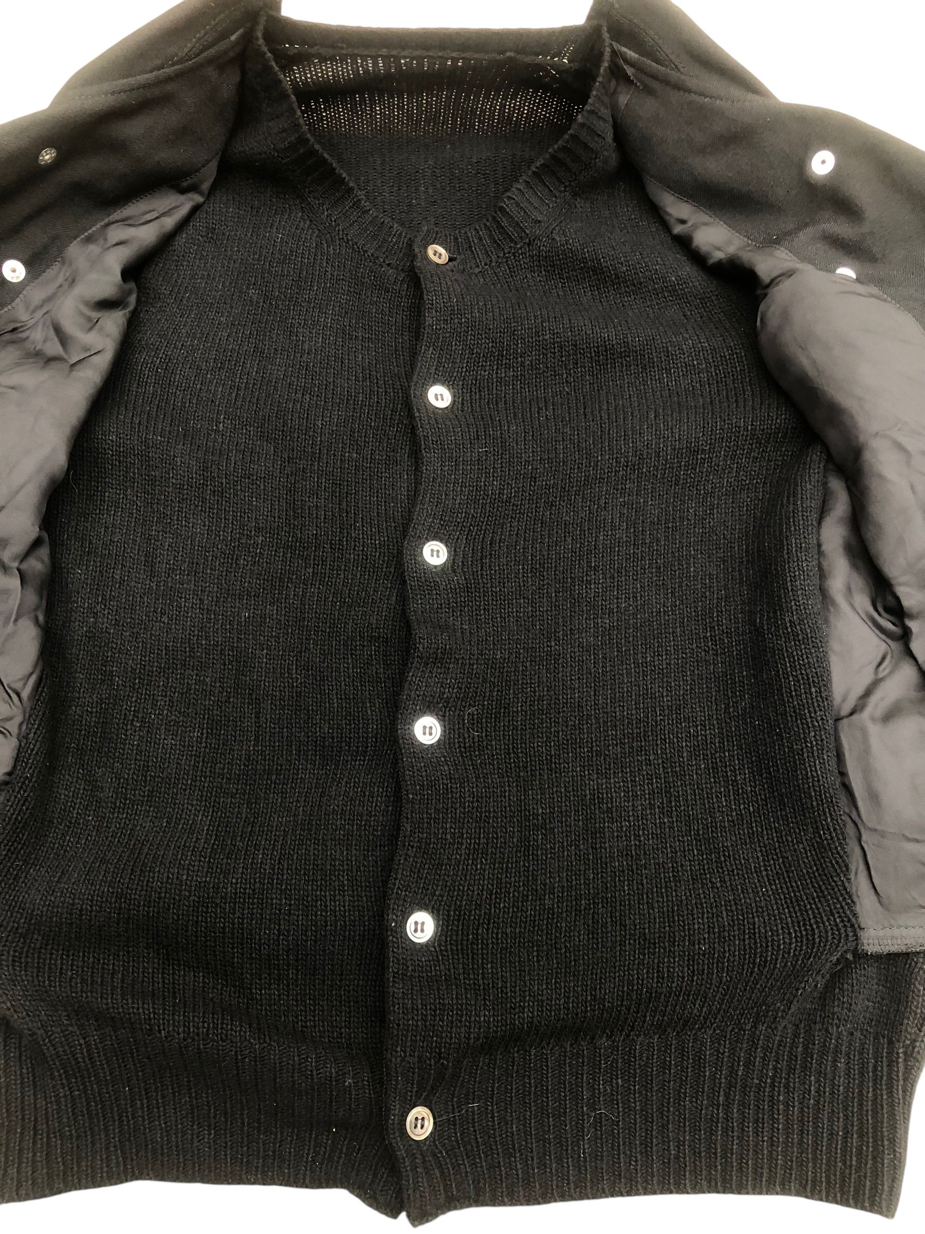 Comme des Garcons Archive AD2013 COMME DES GARCONS Biker Jacket Wool Cardigan Size US S / EU 44-46 / 1 - 8 Thumbnail