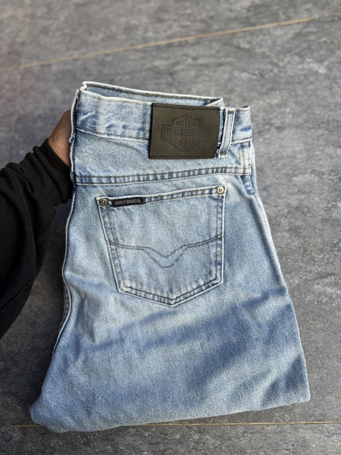 Harley Davidson Harley-Davidson Jeans Mens Leg Denim Biker Motorcycle Size US 32 / EU 48 - 2 Thumbnail