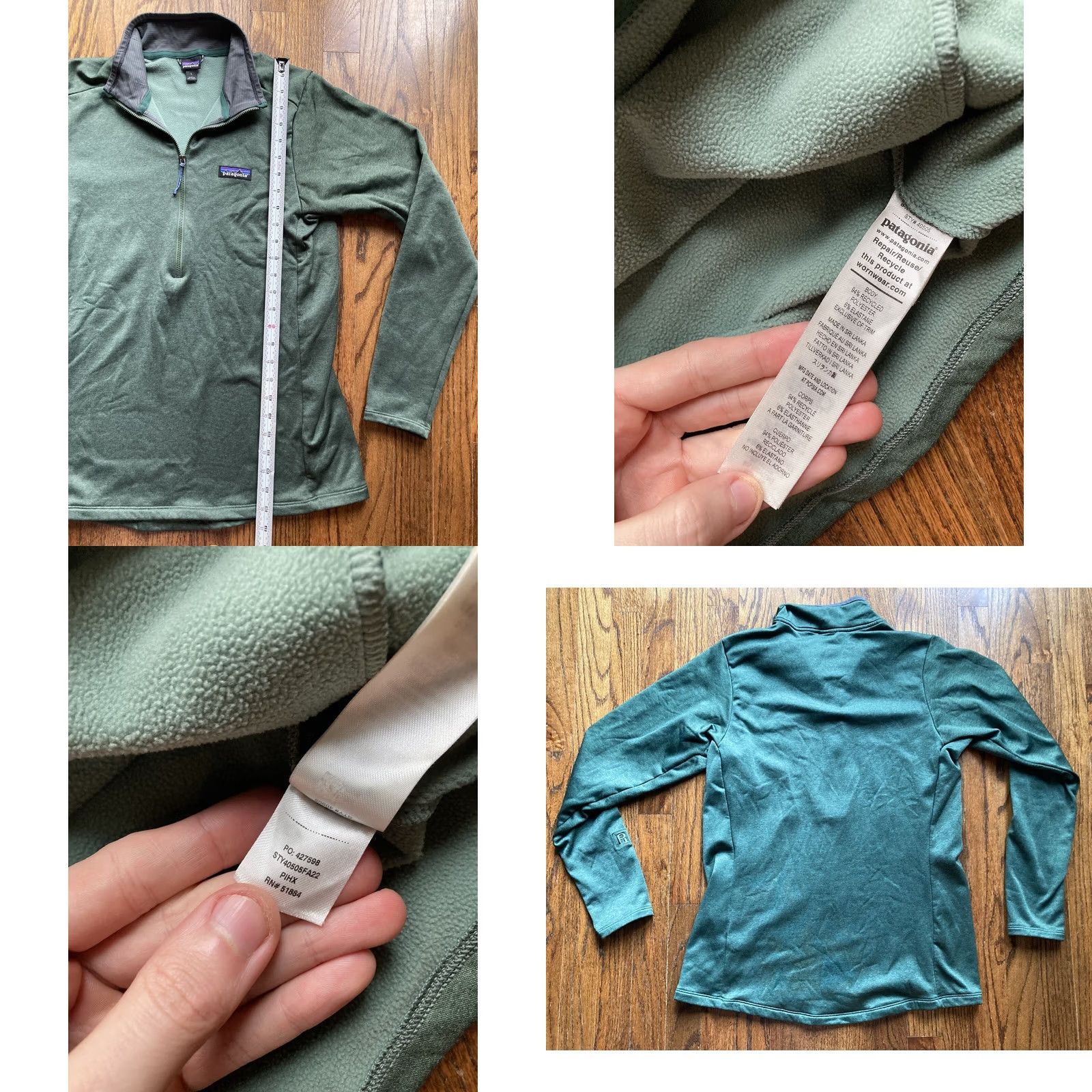 Patagonia Patagonia R1 Daily Jacket Womens Large Green 1/2 Zip Neck Pullover Stretch Size L / US 10 / IT 46 - 8 Thumbnail