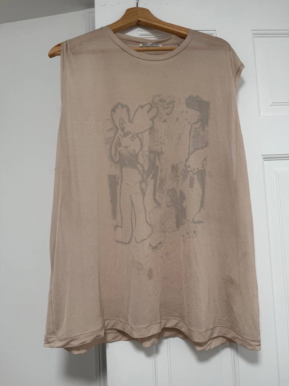 Our Legacy Our Legacy Box Sleeveless Rubber Riot Print tank pink top XL Size US XL / EU 56 / 4 - 1 Thumbnail