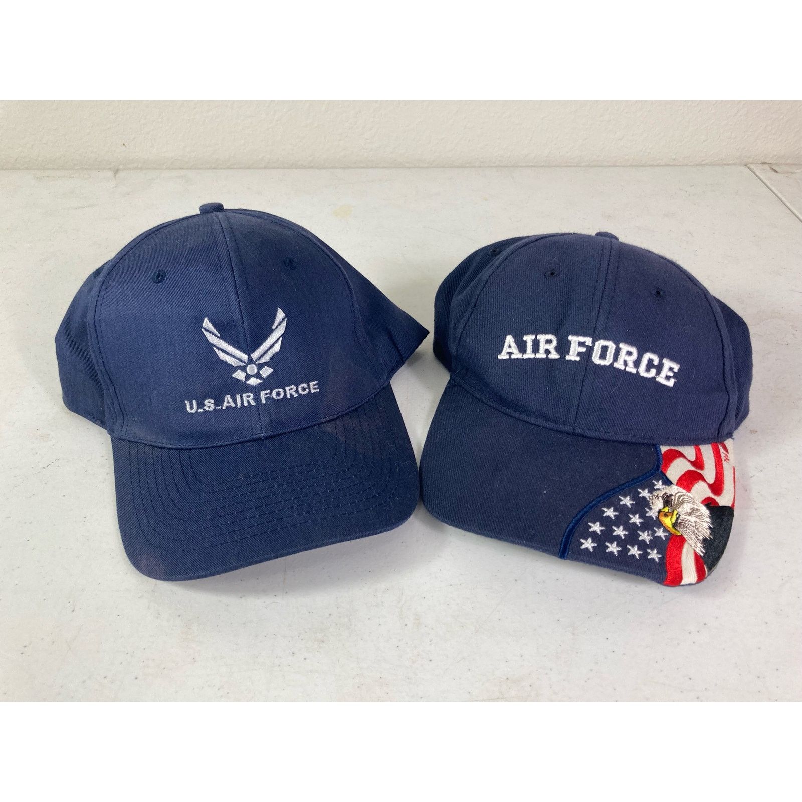 Other US Air Force USAF Baseball Military Hat Lot of 2 Hats Cap Size ONE SIZE - 4 Thumbnail