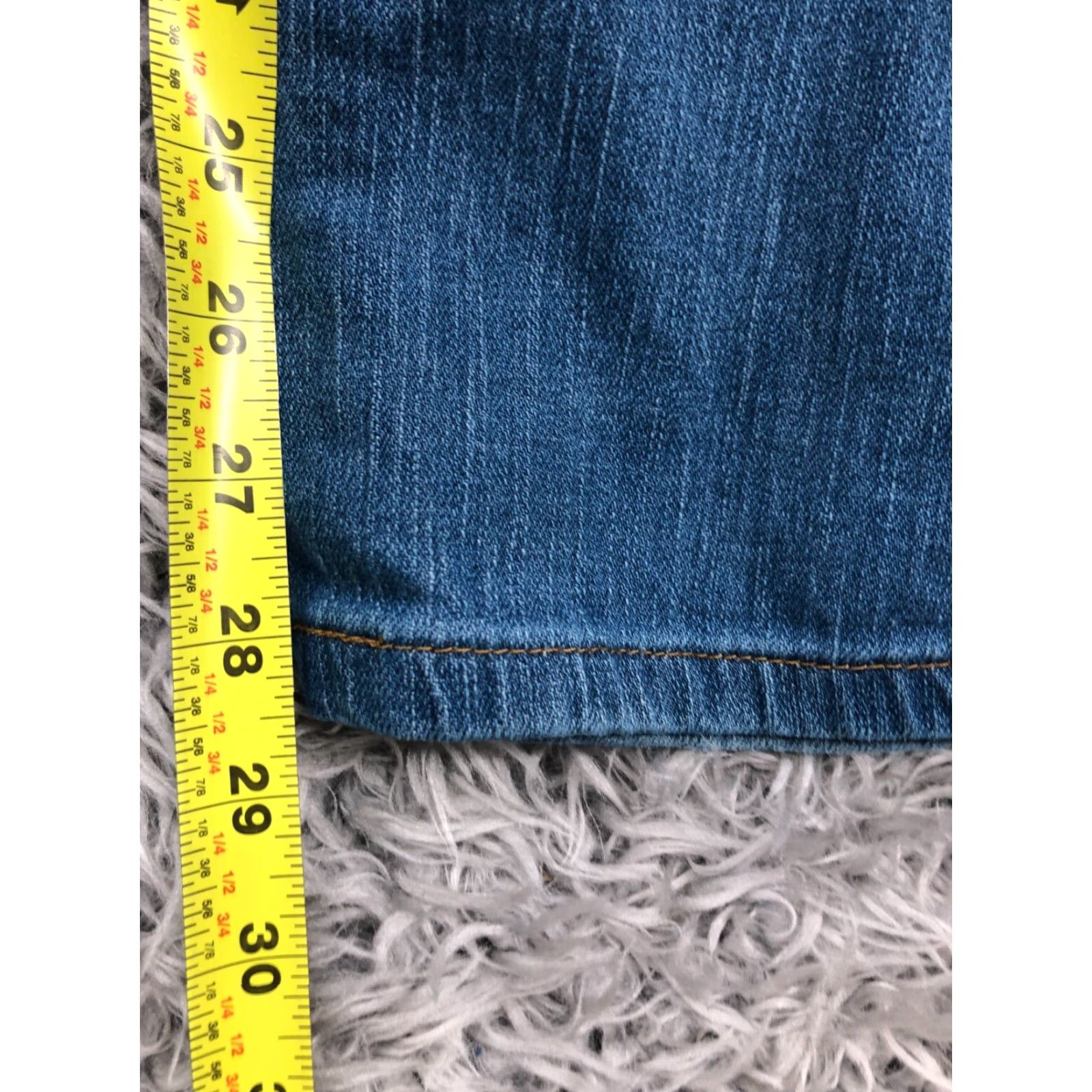 George George Straight Jeans Mens Regular 32x30 Blue Denim 5-Pocket Straight Mid Rise Belt Loops Size US 32 / EU 48 - 3 Thumbnail