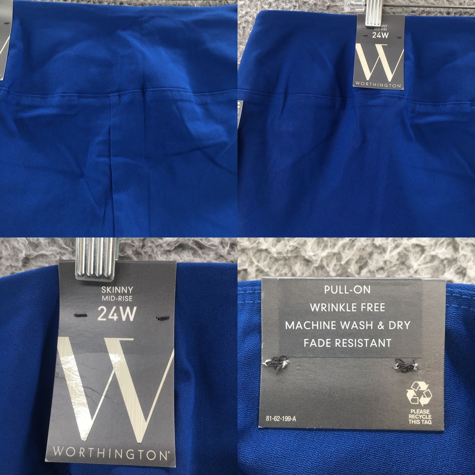 Worthington Worthington Skinny Pants Womens 24W Blue Flat Front Pull On NEW Pants Womens 24W Blue Flat Front Pull On NEW Size 42" / US 20 - 9 Thumbnail