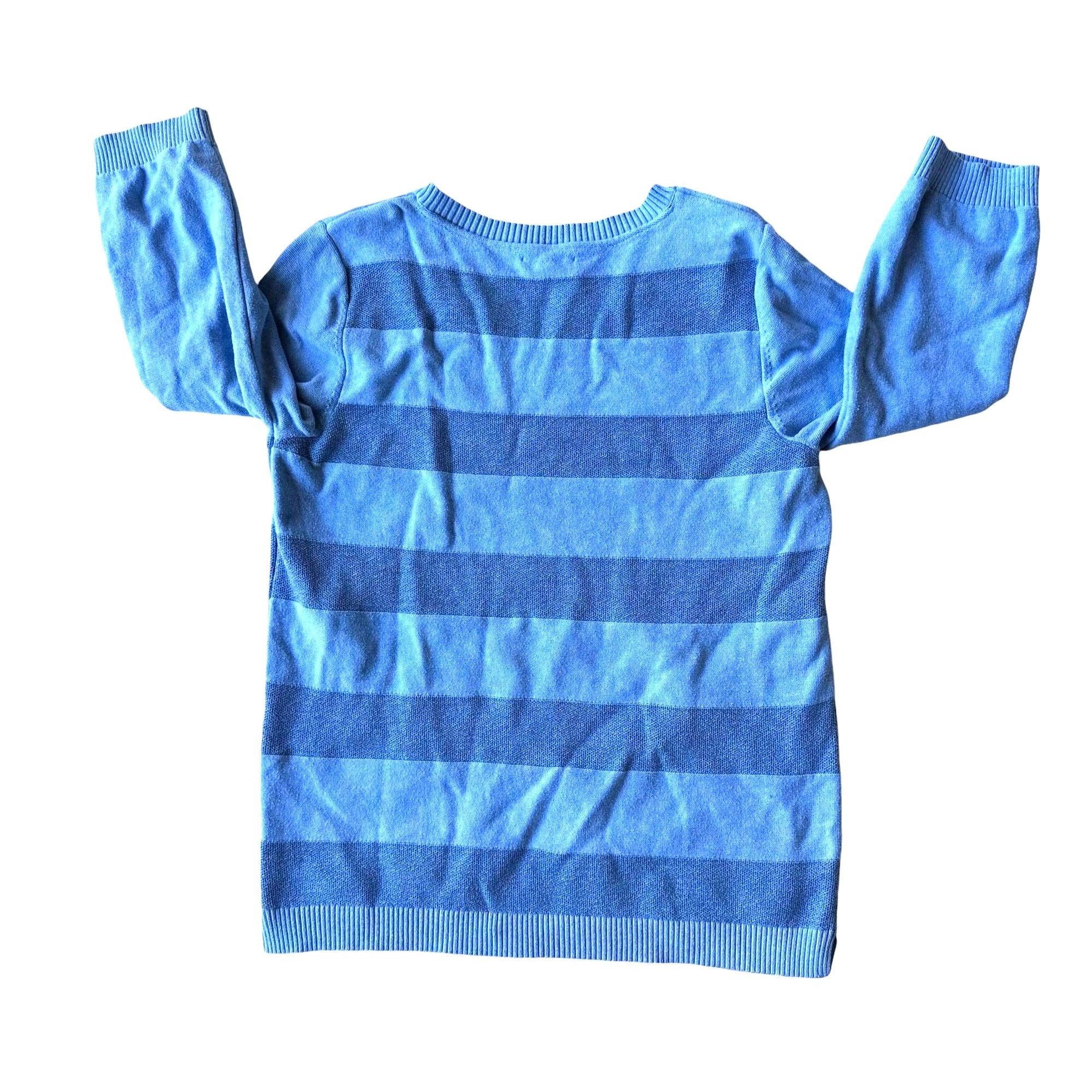 Tommy Hilfiger × Vintage Vimtage Tommy Hilfiger Sweater XL Pullover Blue Striped 3/4 Size XL / US 12-14 / IT 48-50 - 7 Thumbnail