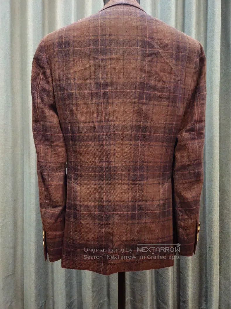 Brunello Cucinelli Brunello Cucinelli Burgundy silk wool cashmere mixed twill Size 46L - 4 Thumbnail