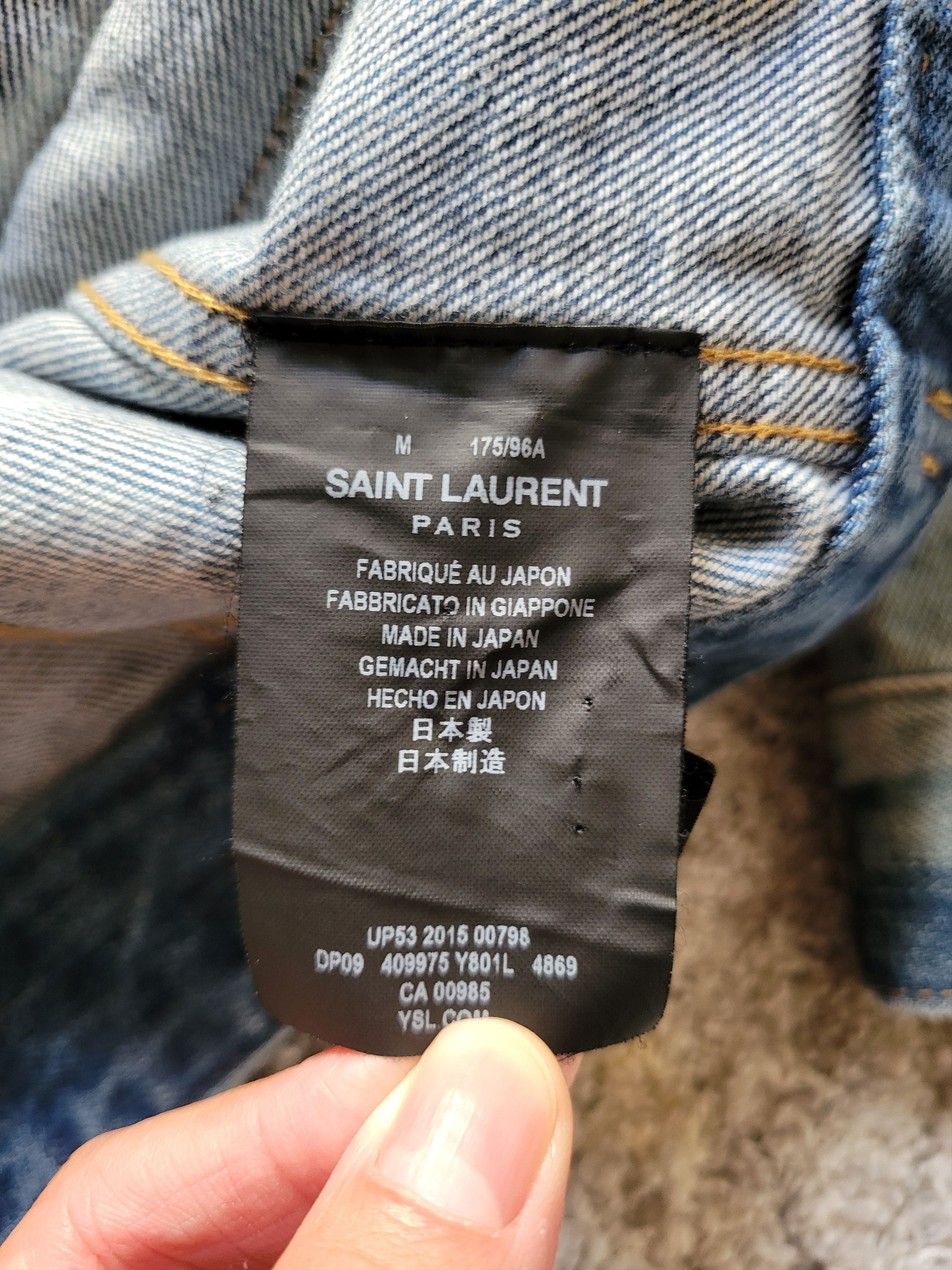 Hedi Slimane × Saint Laurent Paris × Yves Saint Laurent SS16 Bleached Denim Jacket Hedi Surf Sound Size US M / EU 48-50 / 2 - 12 Thumbnail