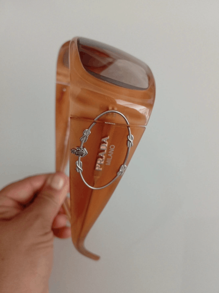 Prada PRADA Sunglasses SPR 10H Mask Flame Star Wrap Shield Size ONE SIZE - 4 Thumbnail
