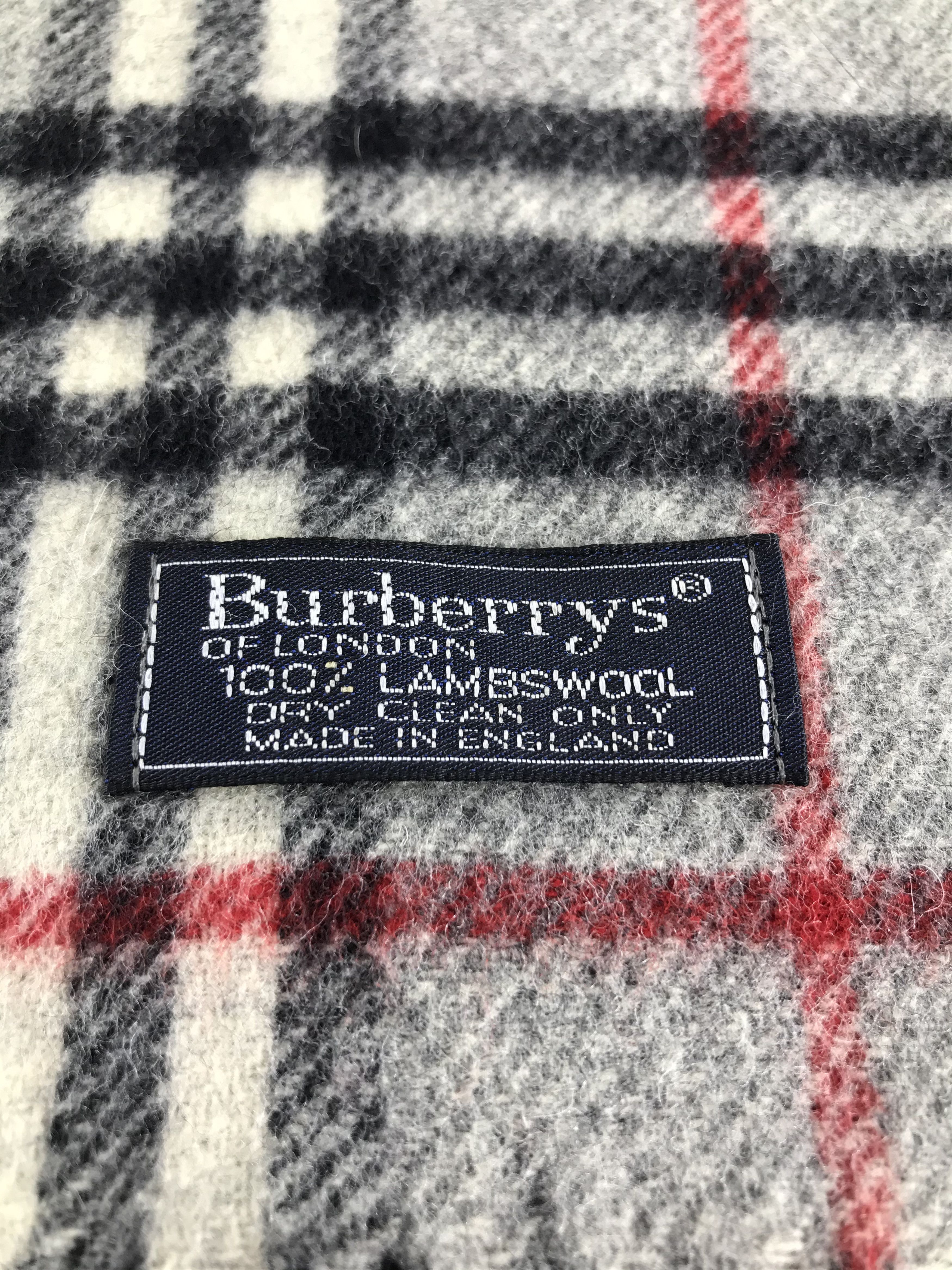 Burberry Burberrys Nova Check Grey Scarf Muffler Wool V523 Size ONE SIZE - 4 Thumbnail