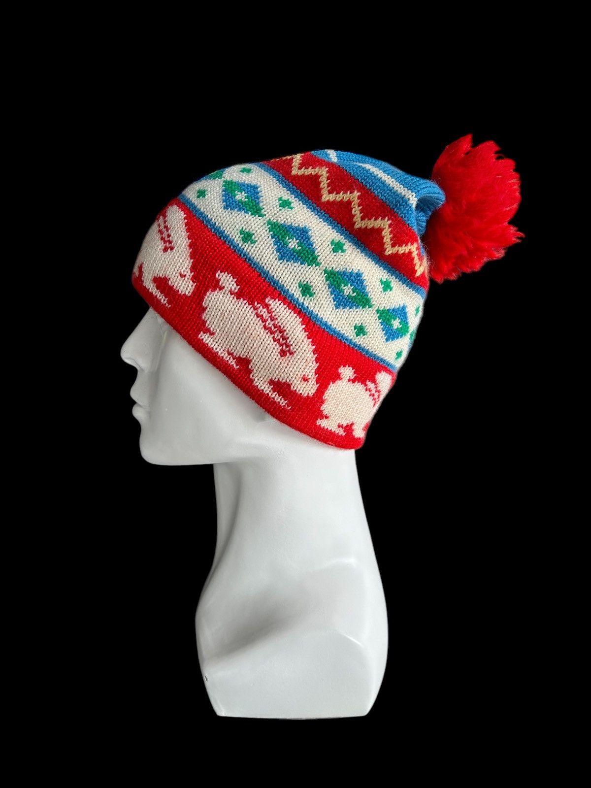 Japanese Brand × Kapital × Vintage Vintage Crochet Knitted Mice Design Beanie Hats🎌🎌☠️ Size ONE SIZE - 2 Thumbnail