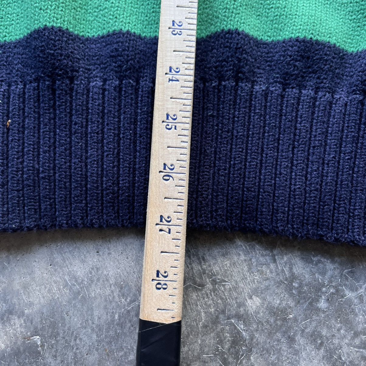Polo Ralph Lauren × Vintage Vintage Polo Ralph Lauren Green and Navy Striped Sweater Size US L / EU 52-54 / 3 - 5 Thumbnail